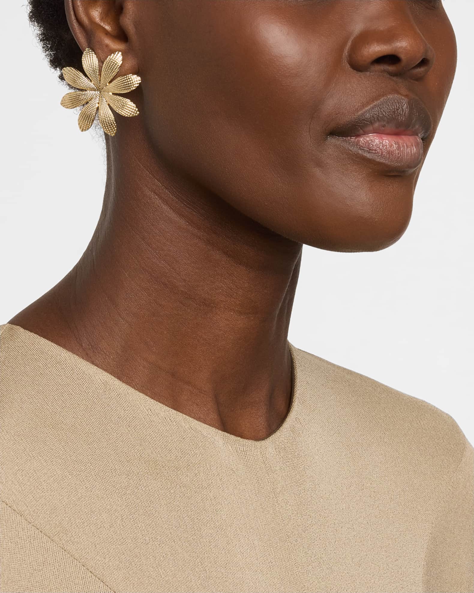 Textured Flower Earrings 1