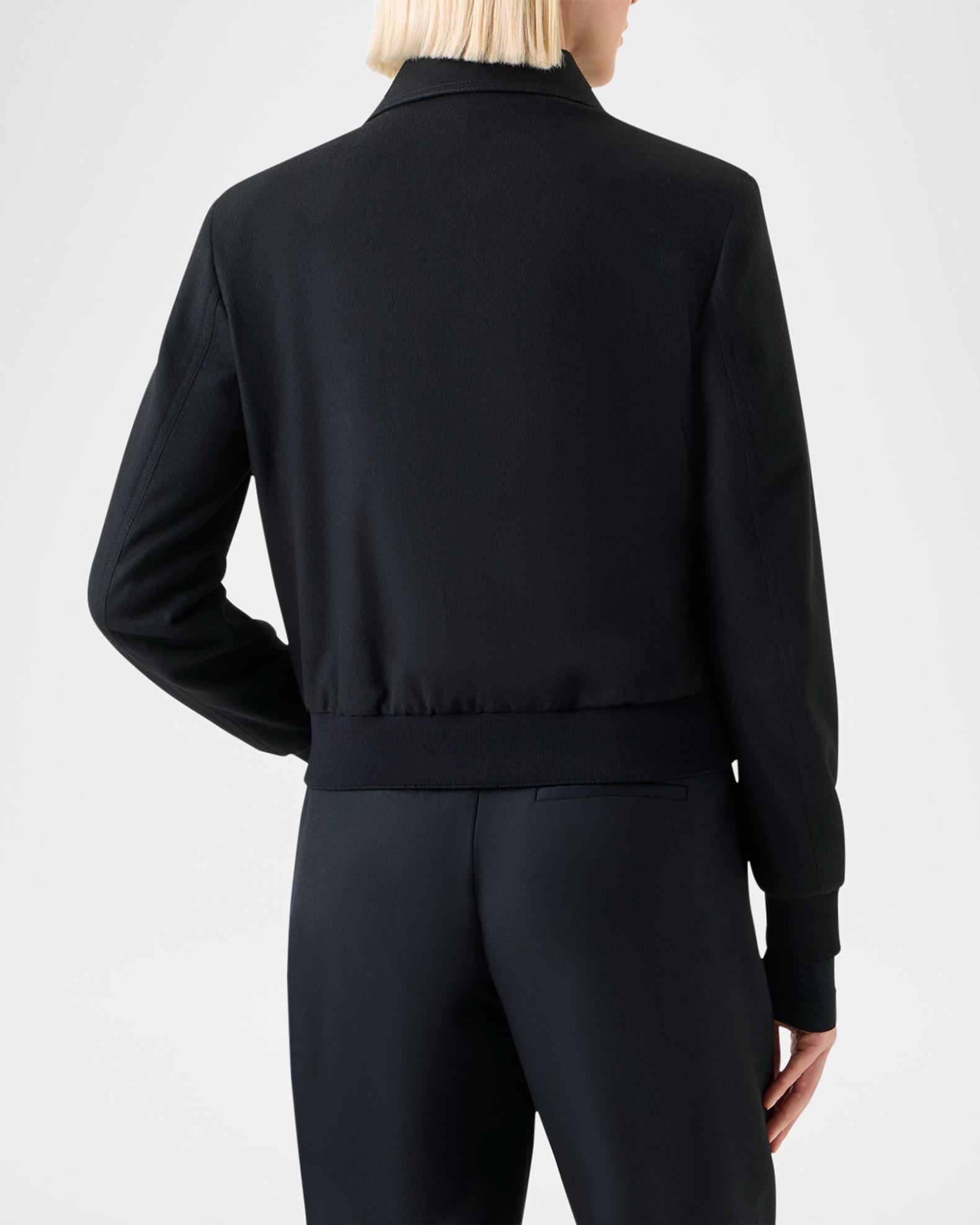 Akris punto Cashmere-Wool Crop Bomber Jacket | Neiman Marcus