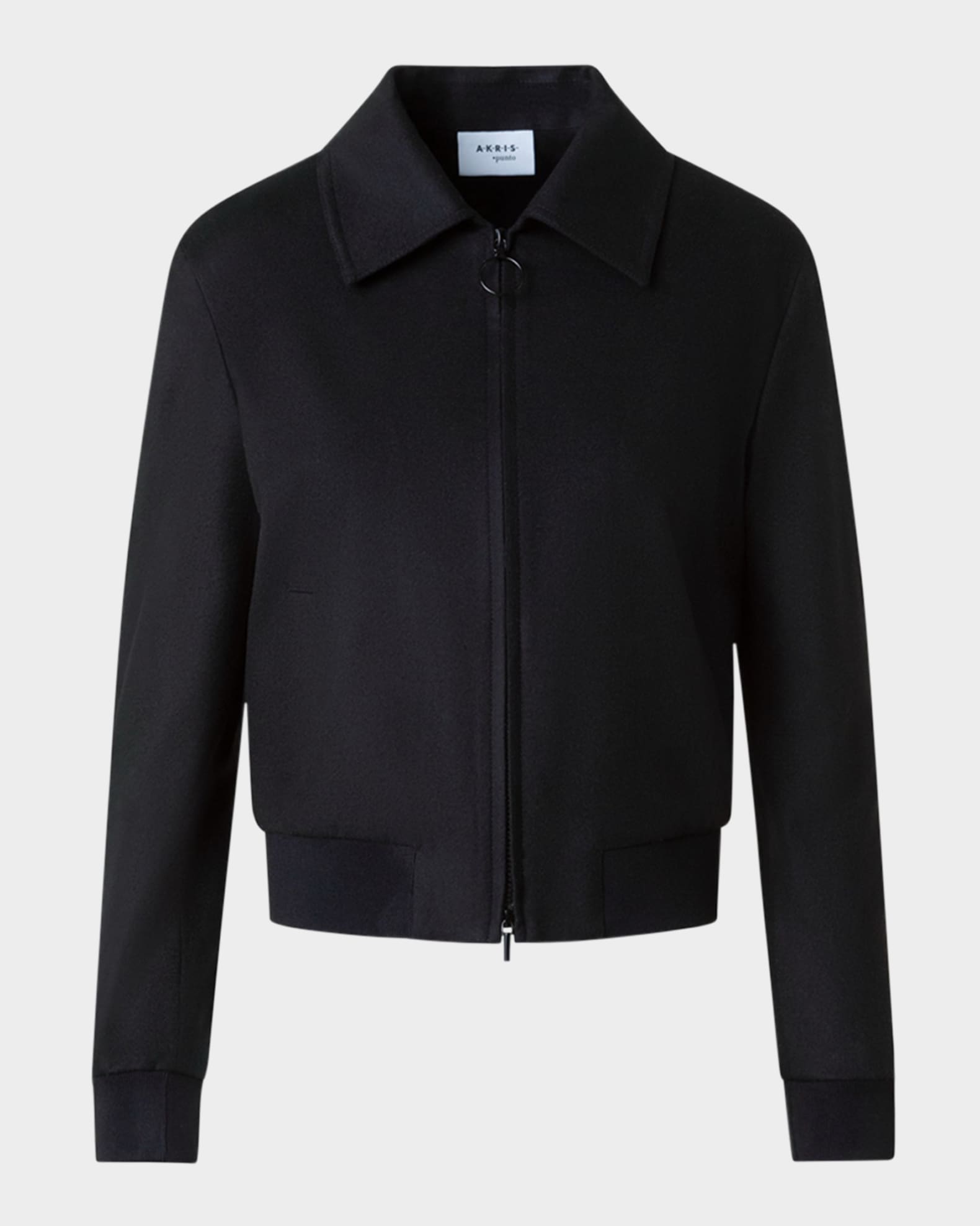 Akris punto Cashmere-Wool Crop Bomber Jacket Neiman Marcus
