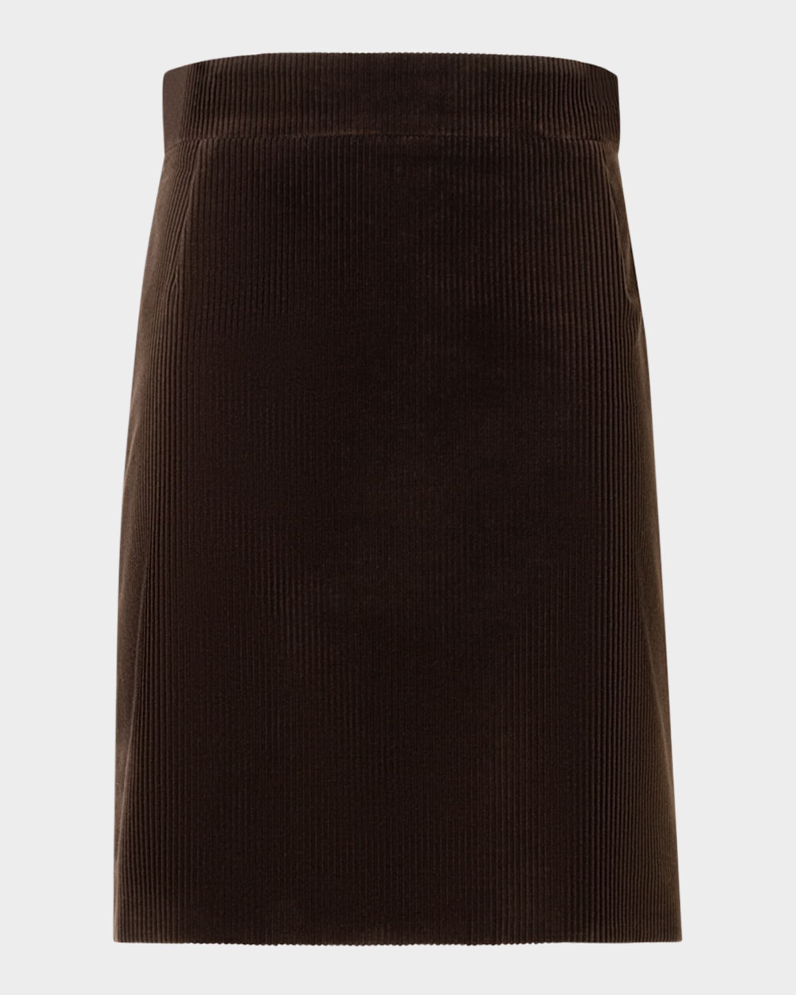 Cotton Corduroy A-Line Mini Skirt 0