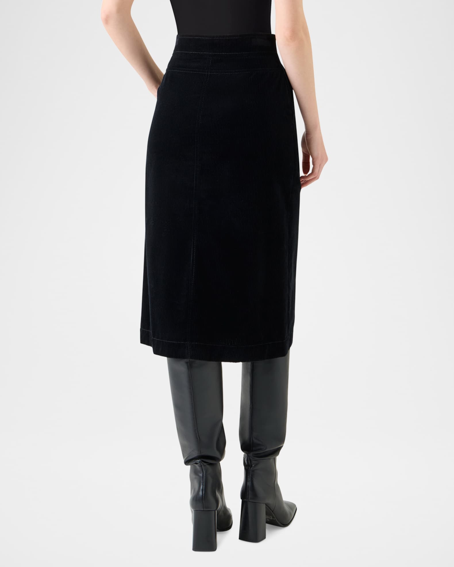 Akris punto Cotton Corduroy Midi Skirt | Neiman Marcus