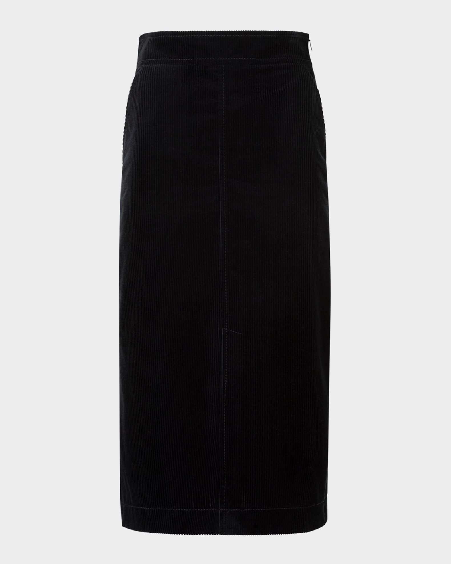 Cotton Corduroy Midi Skirt 0