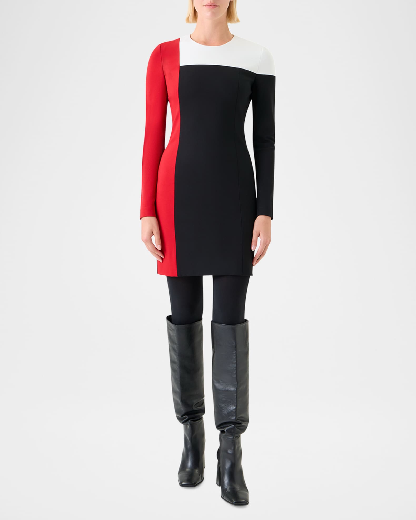 Colorblock Signature Viscose Stretch Jersey Mini Dress 1