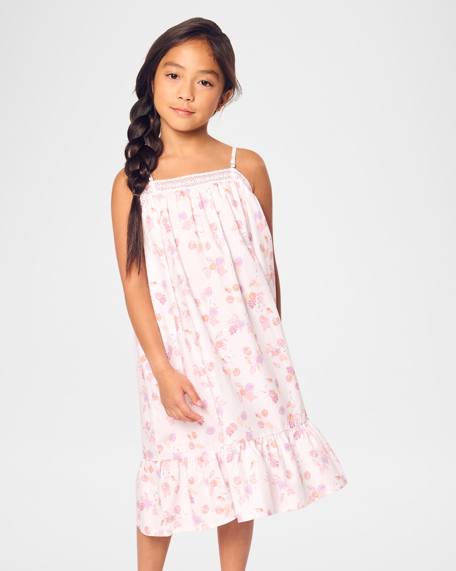 Girl's Lily Seashell Splendor Nightgown, Size 6M-14 1