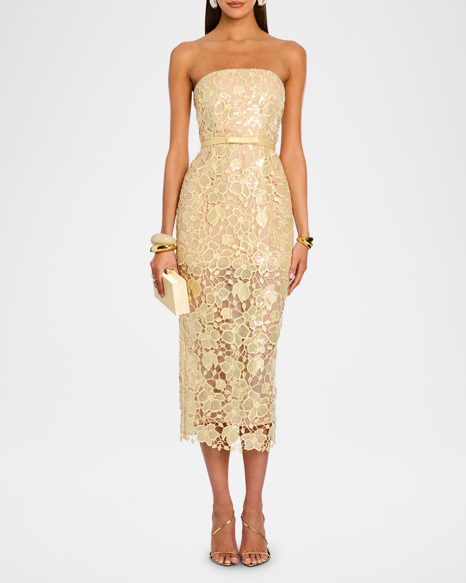 Rowen Sequined Lace Midi Dress 1