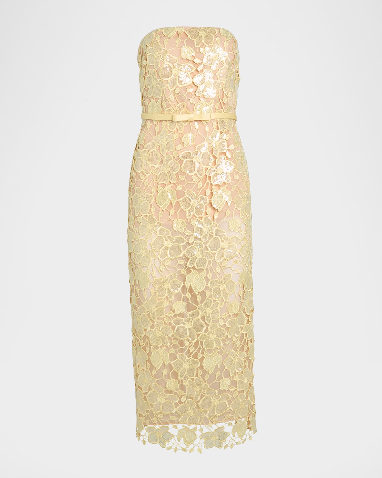 Rowen Sequined Lace Midi Dress 0