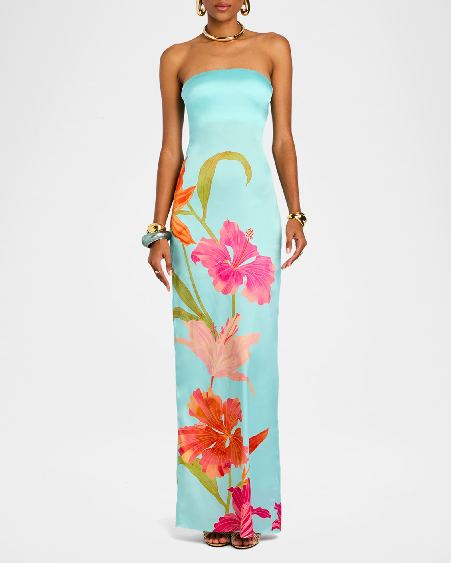Vivi Strapless Floral Dress 1