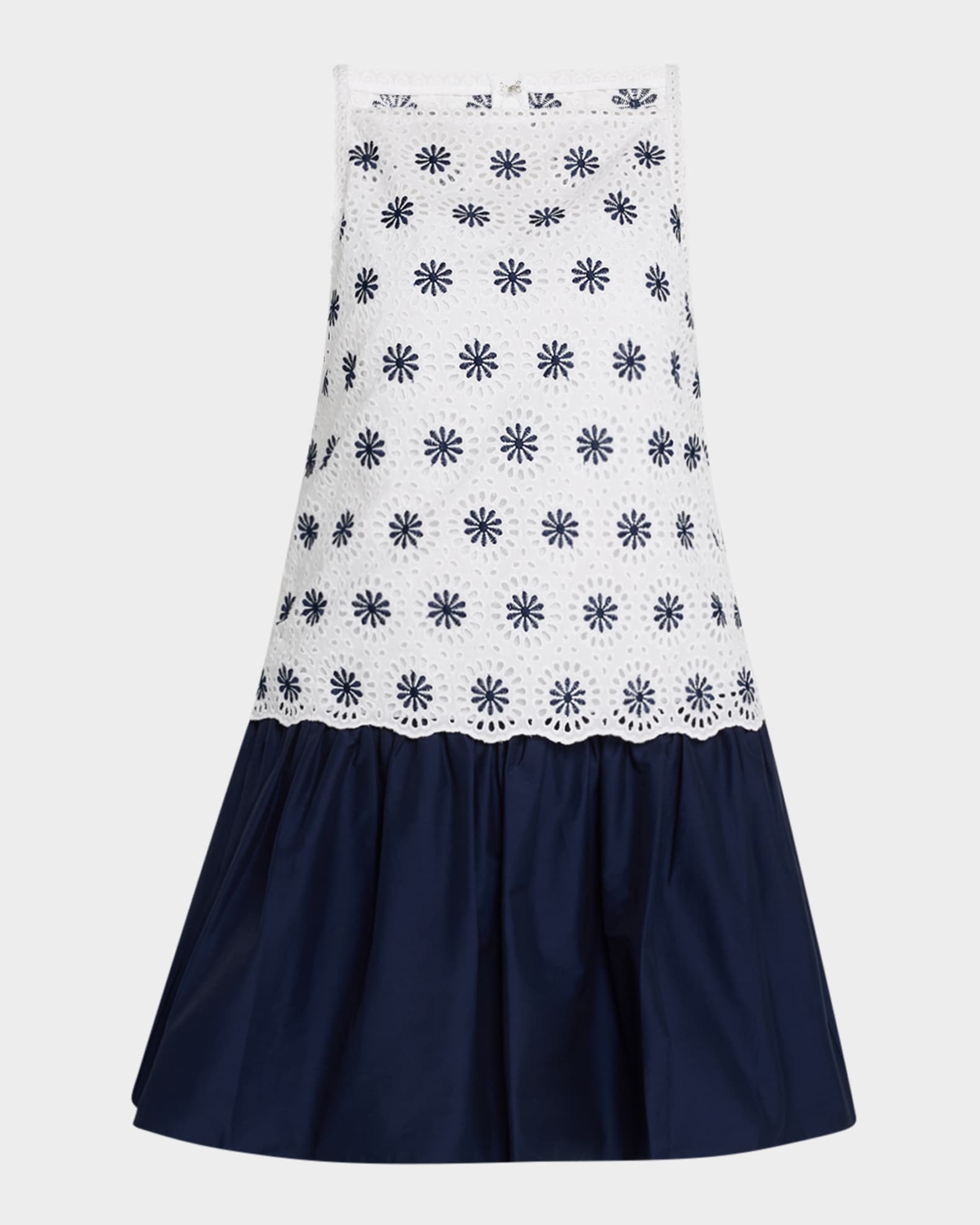 Grace Eyelet Drop-Waist Mini Dress 0
