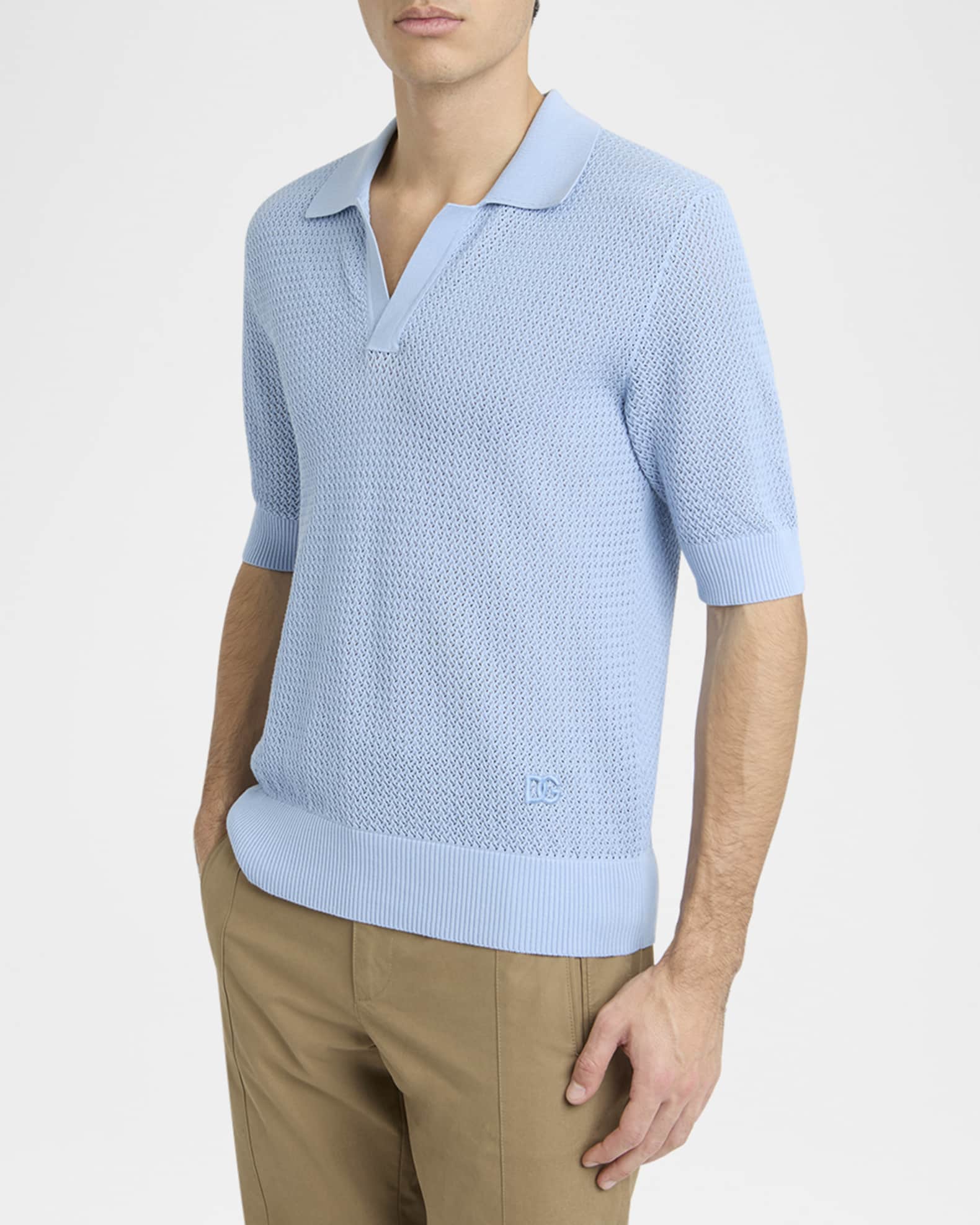 Dolce&Gabbana Men M 2000S Archive Knit Polo shirt Elegant