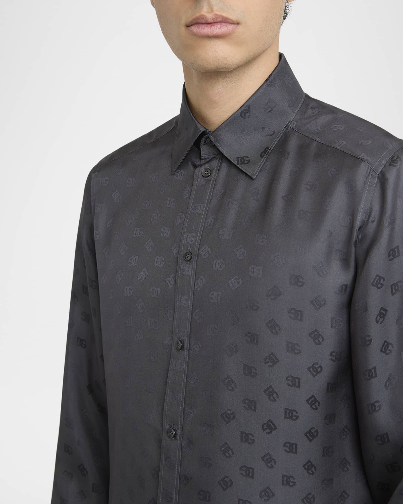 DOLCE & GABBANA MARTINI 長袖シャツ Dolce & Gabbana Martini-fit logo-tag Cotton Shirt | White