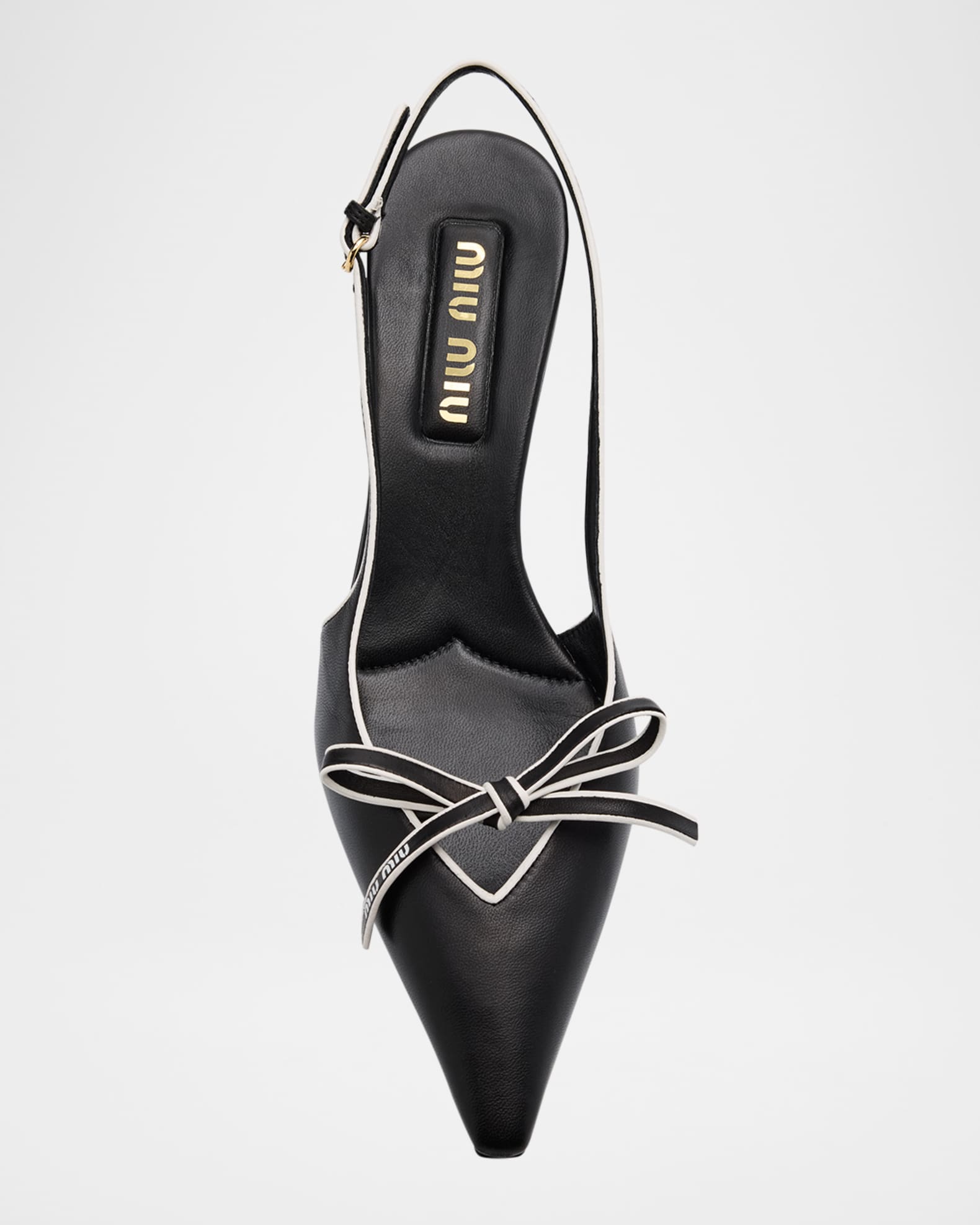 サンダル・ミュール MiuMiu Black leather nappa leather pumps Miu Miu Black Leather Pumps | italist