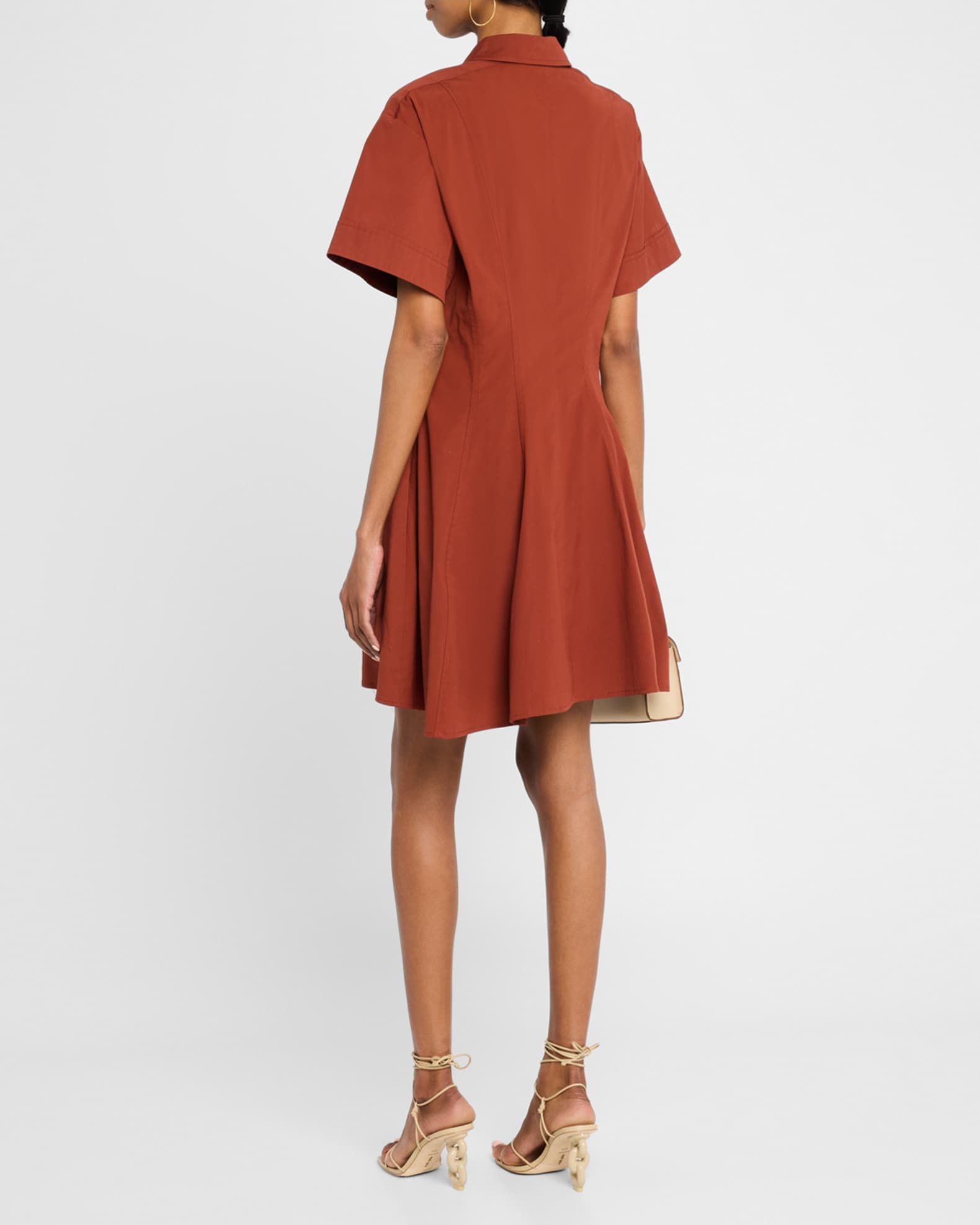正規品 ANDMARY Alma button mini dress ブラウン ANDMARY】Alma button mini dress