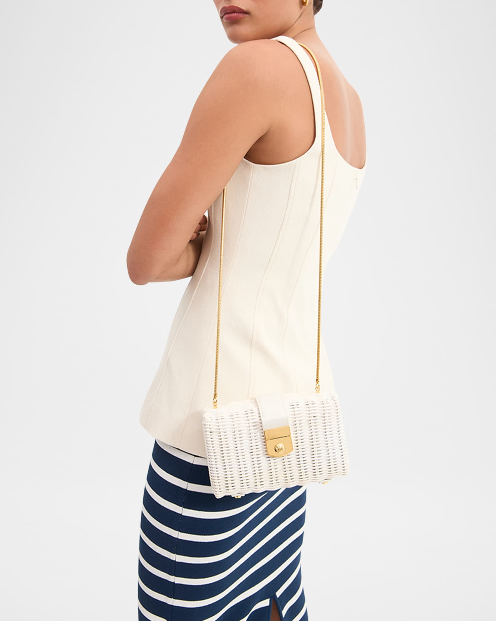 Lock Box Rattan Clutch Bag 1
