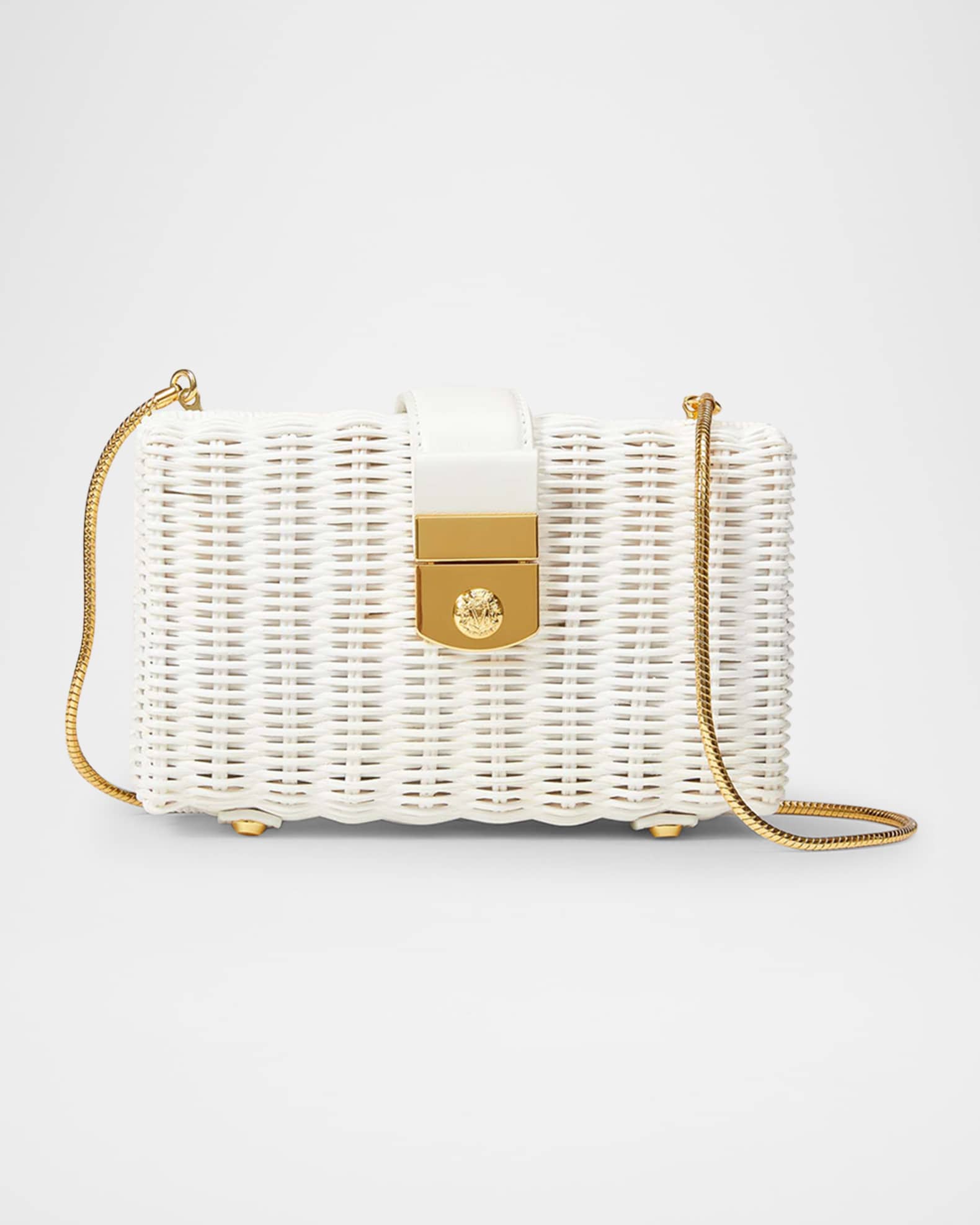 Lock Box Rattan Clutch Bag 0