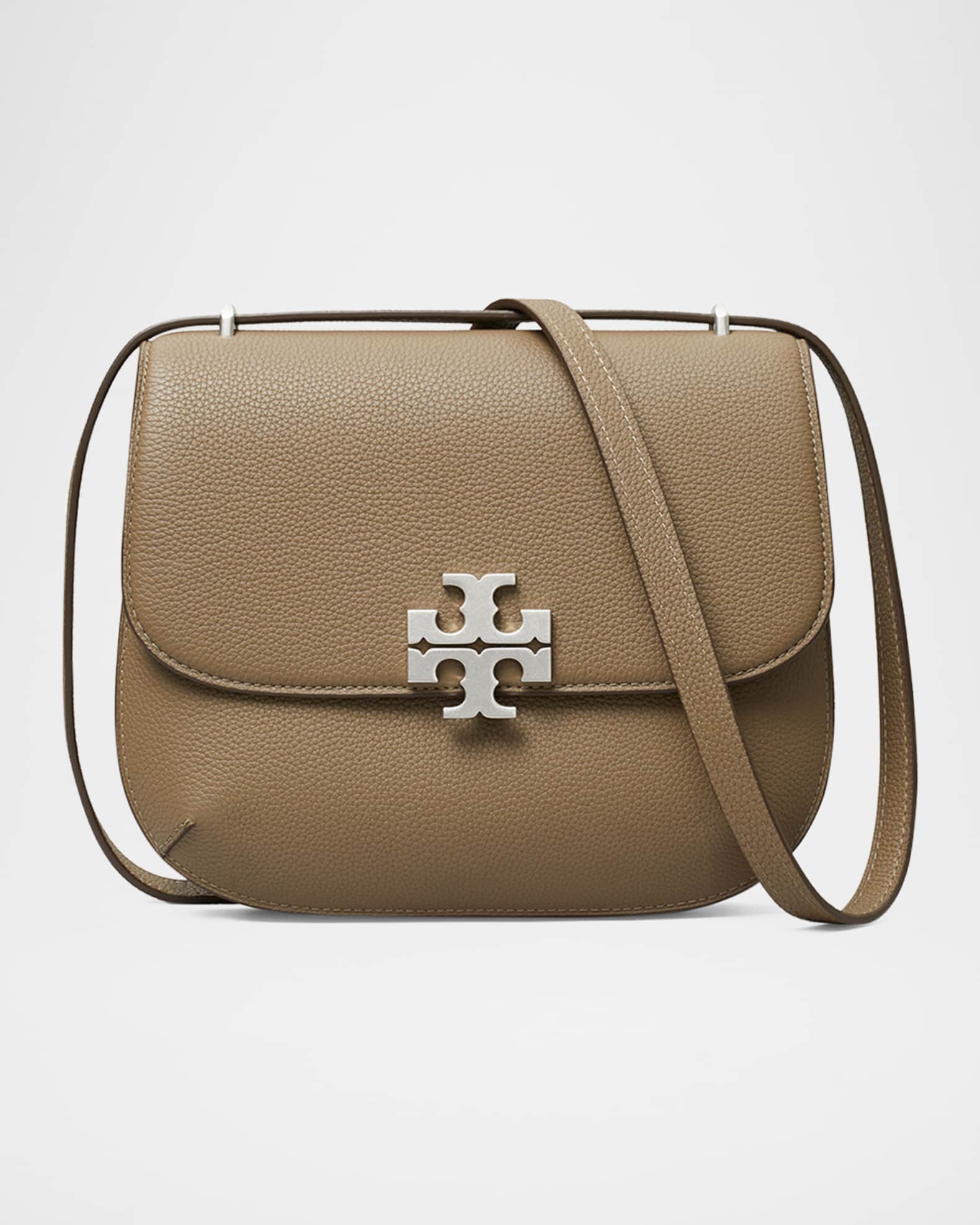 Eleanor Pebbled Leather Saddle Crossbody Bag 0