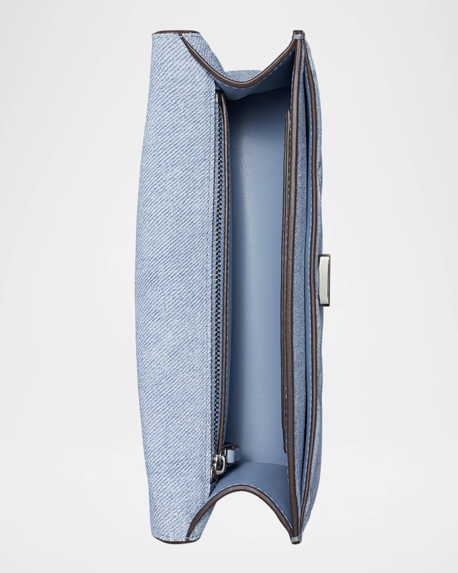 Tory Burch Fleming Small Convertible Denim Shoulder Bag