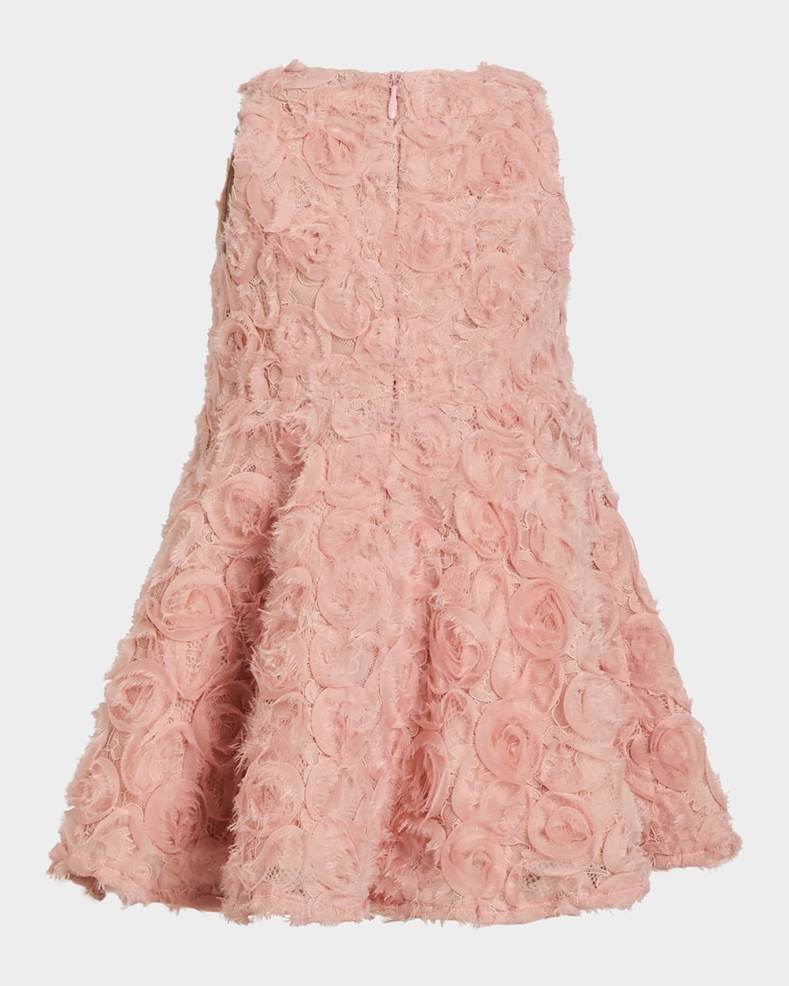 Girl's Pia Rosette Dress, Size 6M-3 1