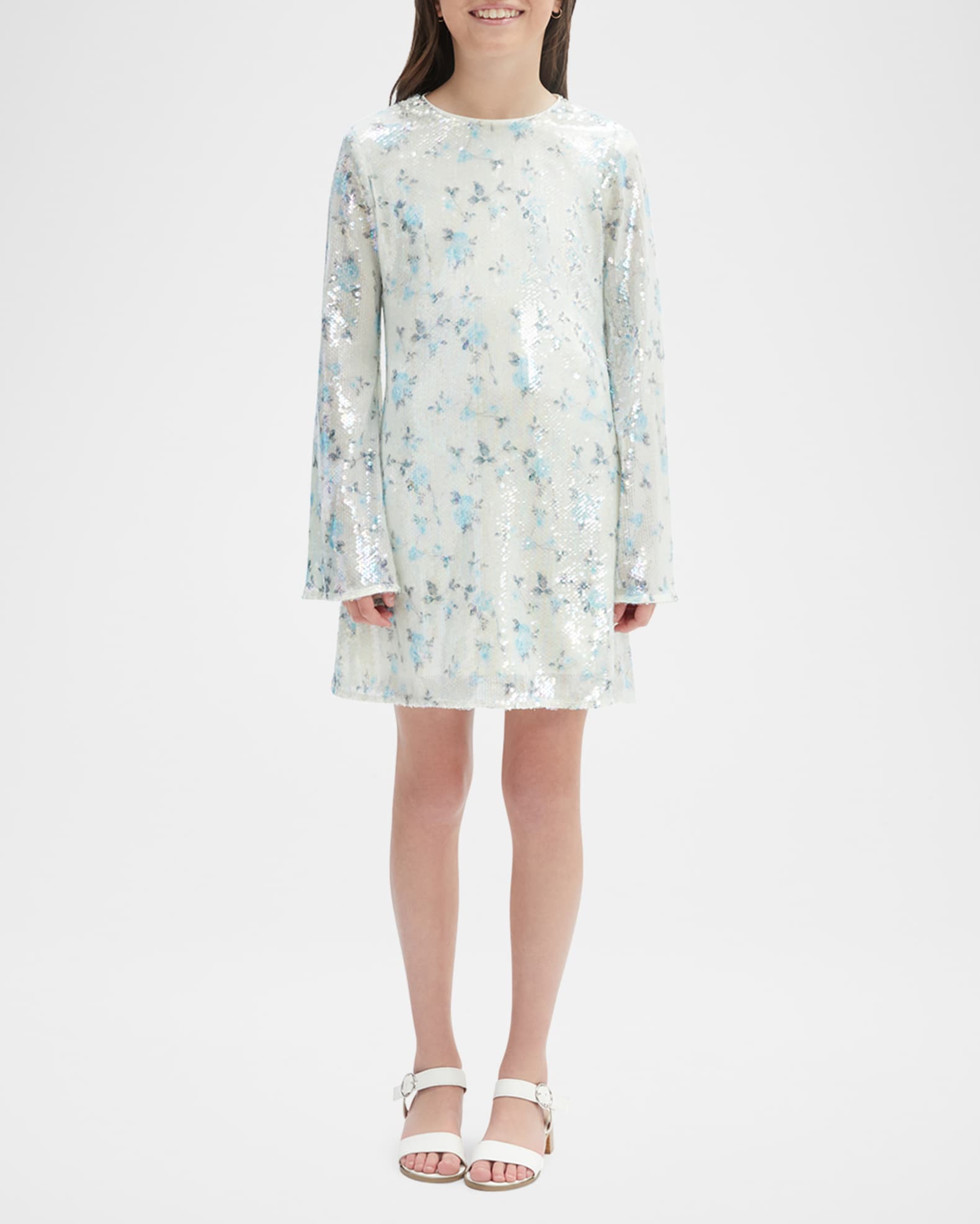 Bardot Junior Marta Floral-Print Sequin Dress, Size 4-14 | Neiman Marcus