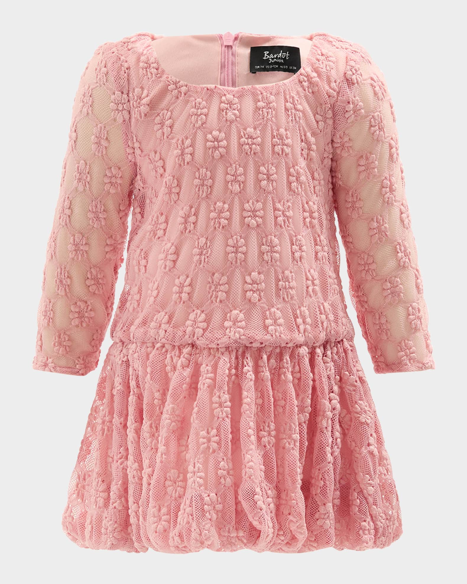 Girl's Rosalie Drop Waist Dress, Size 6M-3 0