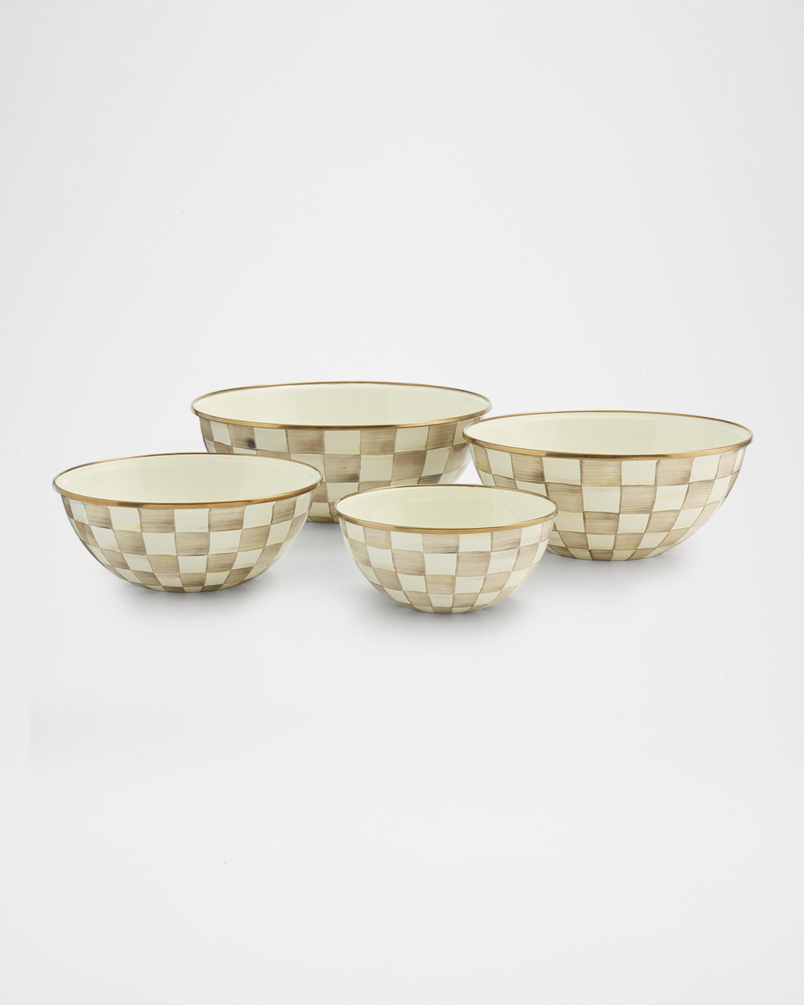 Mocha Check Everyday Bowl Collection | Neiman Marcus