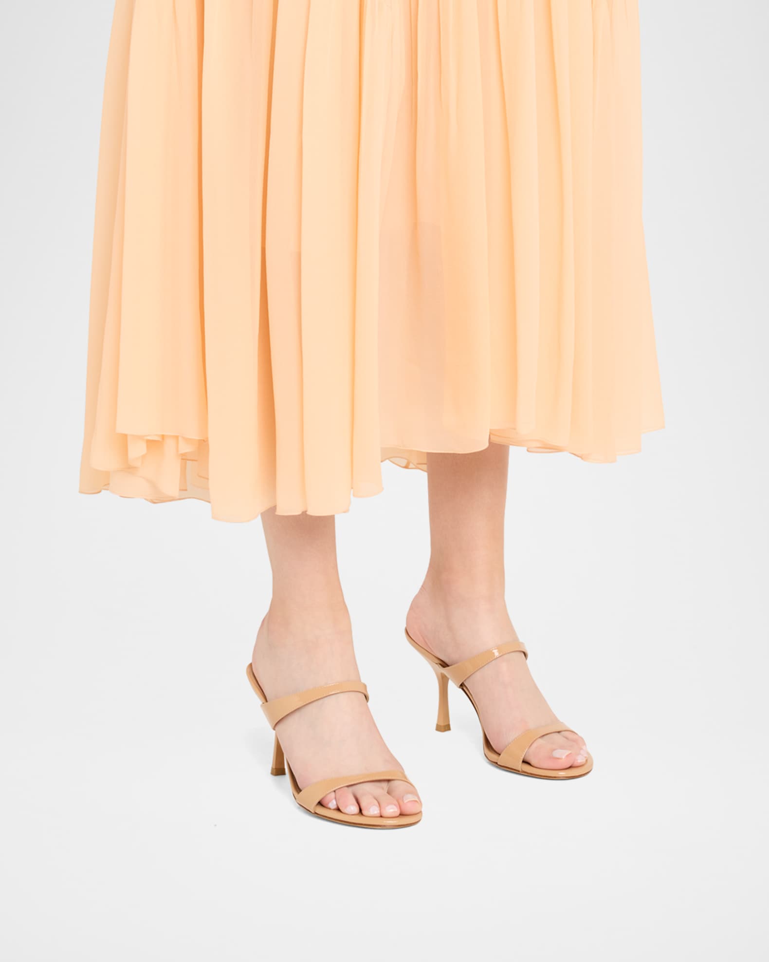 Nudist Patent Leather Dual-Strap Sandals 1