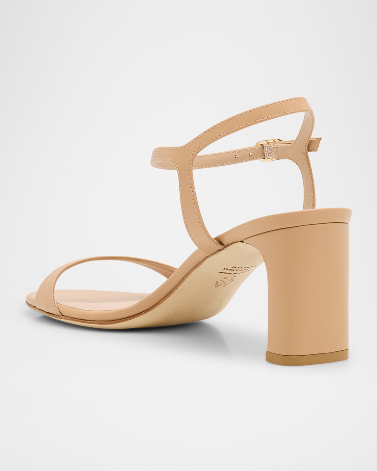 Stuart Weitzman Babette Leather Ankle-Strap Sandals | Neiman