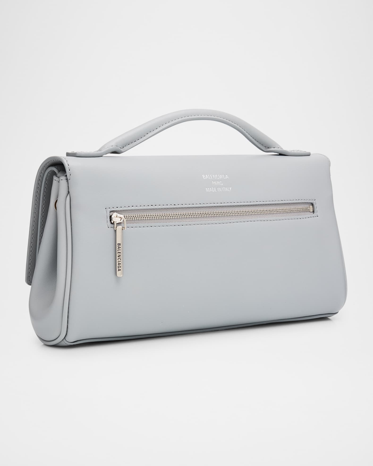 クラッチバッグ Balenciaga Small Bel Air leather clutch w/ strap Balenciaga Bel Air Small Clutch On Strap | Neiman Marcus