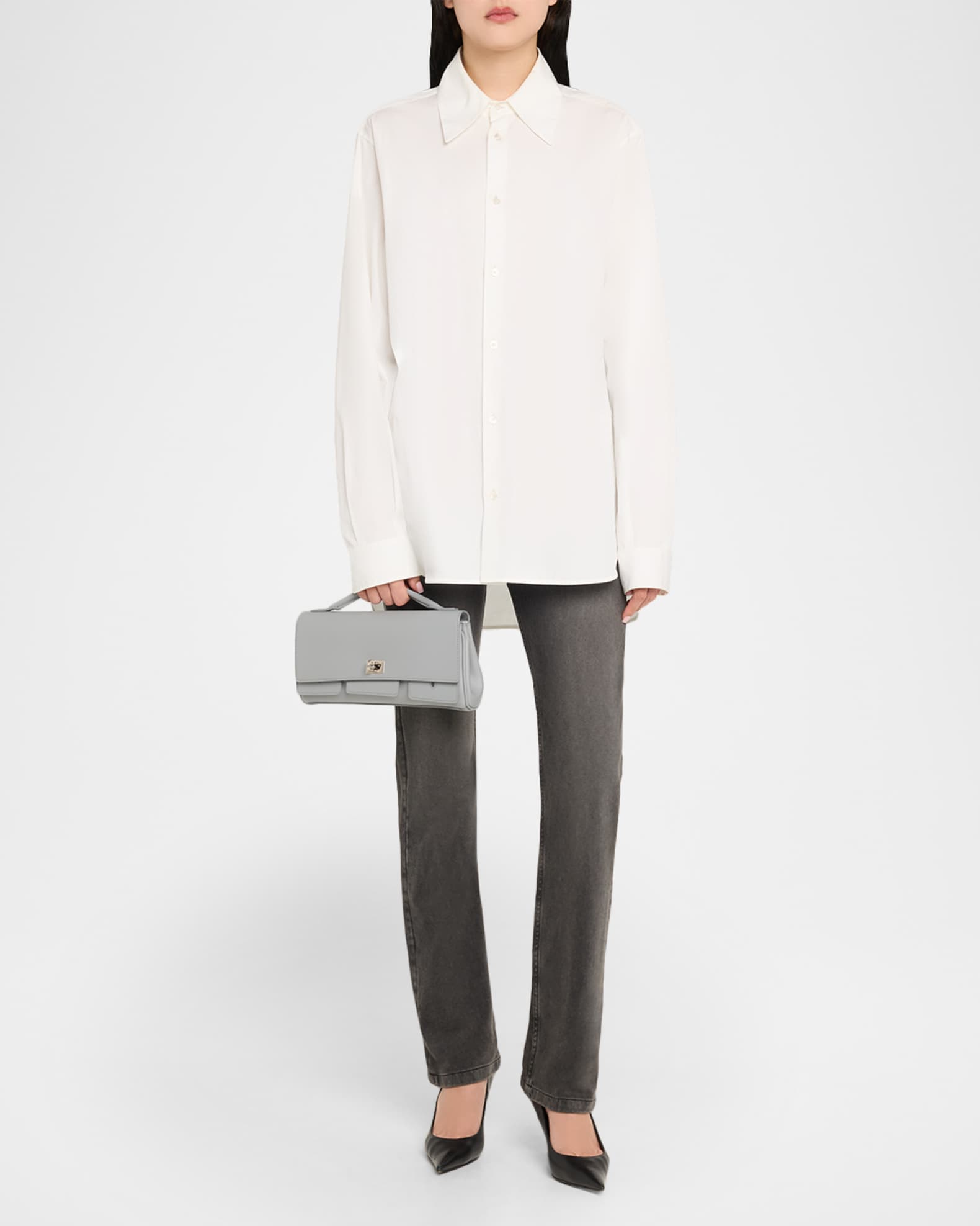 Balenciaga Bel Air Small Clutch On Strap | Neiman Marcus