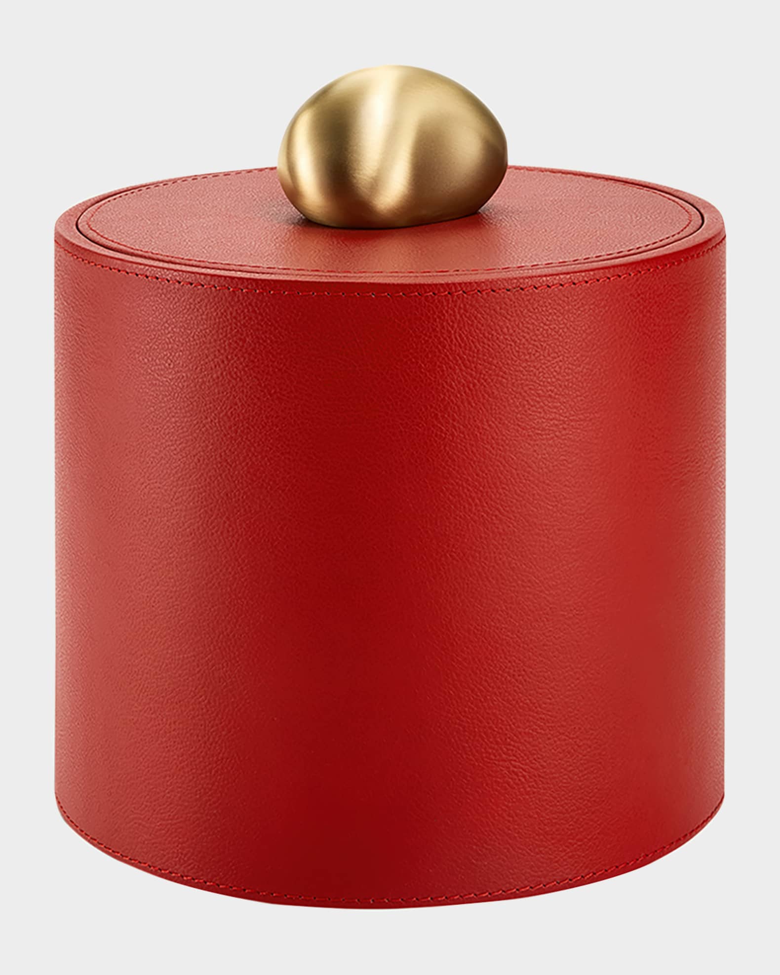 Pebble Tall Leather Trinket Box 0