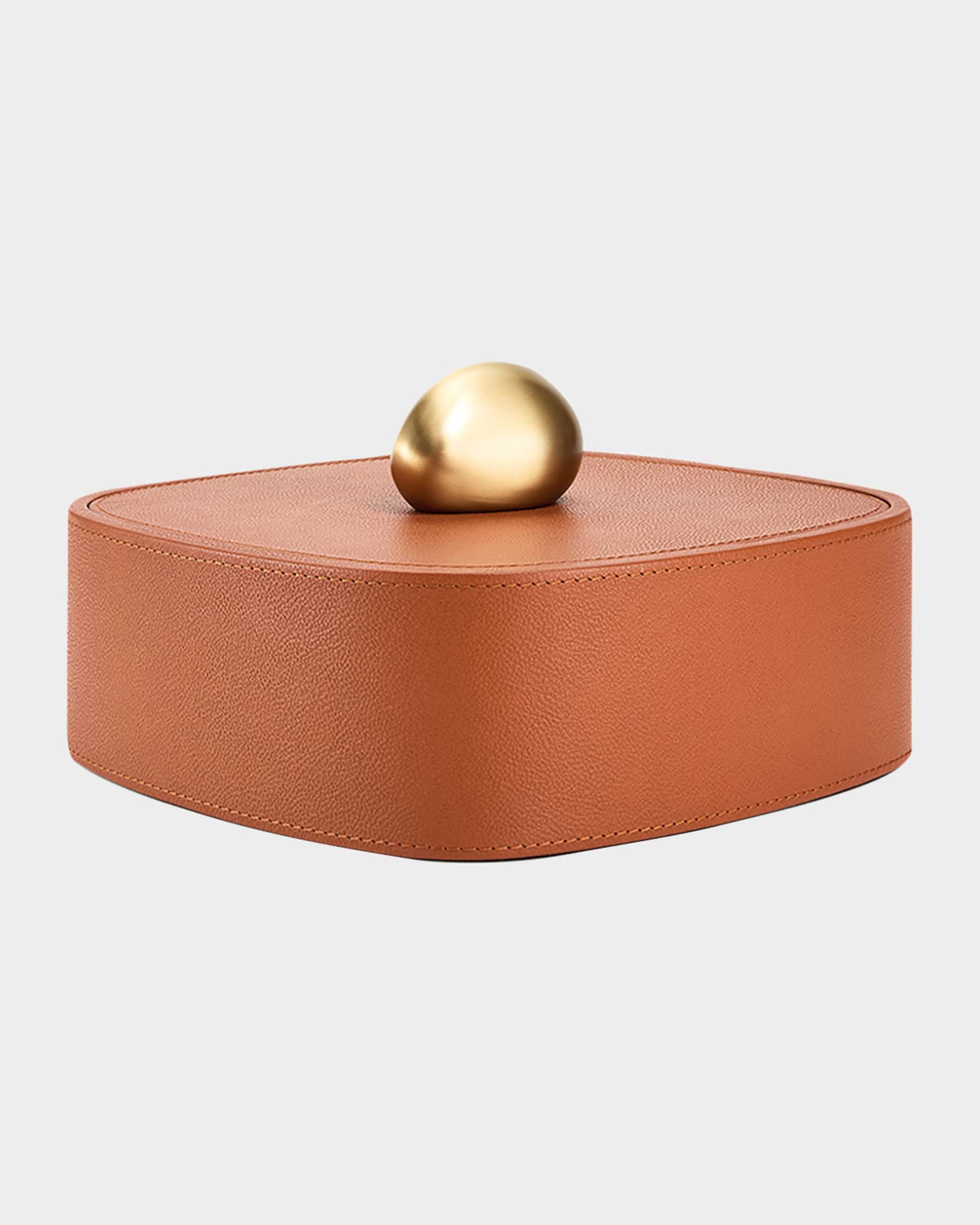 Pebble Square Leather Trinket Box 1