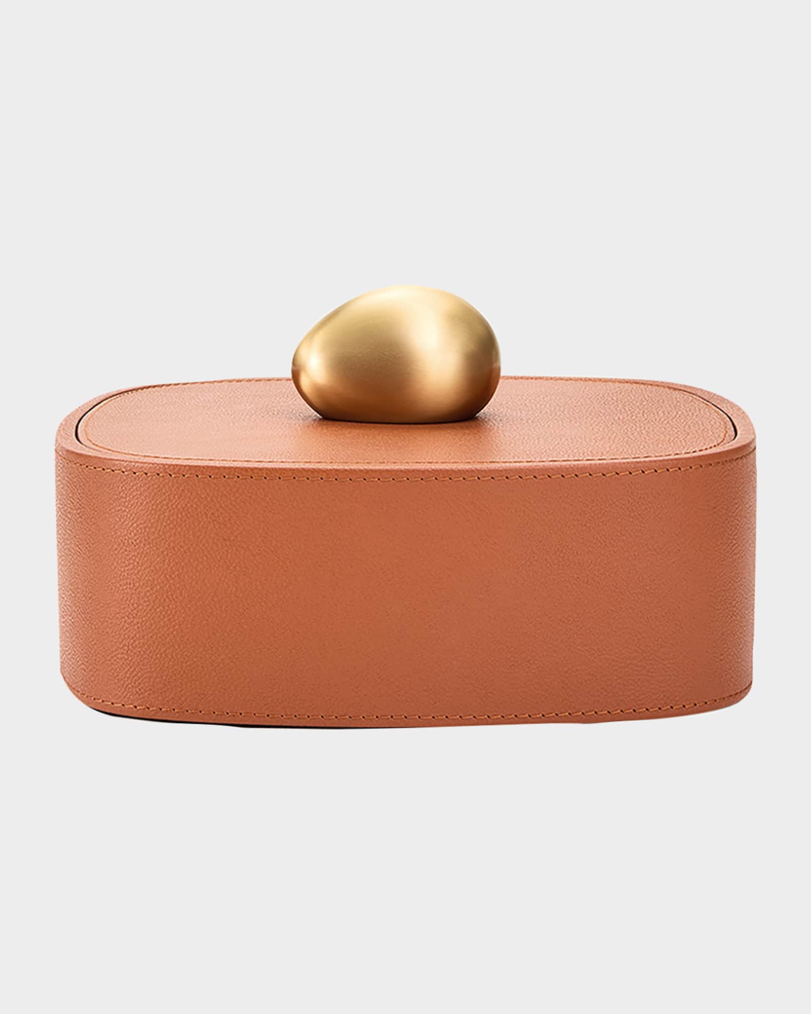Pebble Square Leather Trinket Box 0