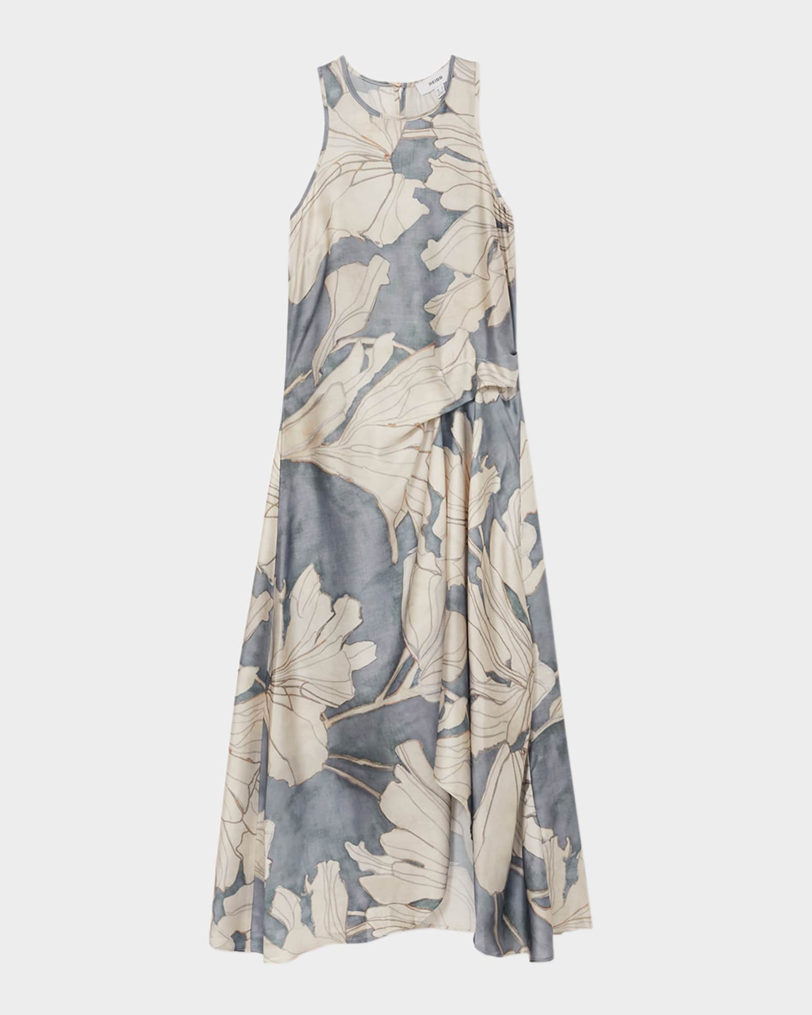 Mieke High-Low Satin Midi Dress 0