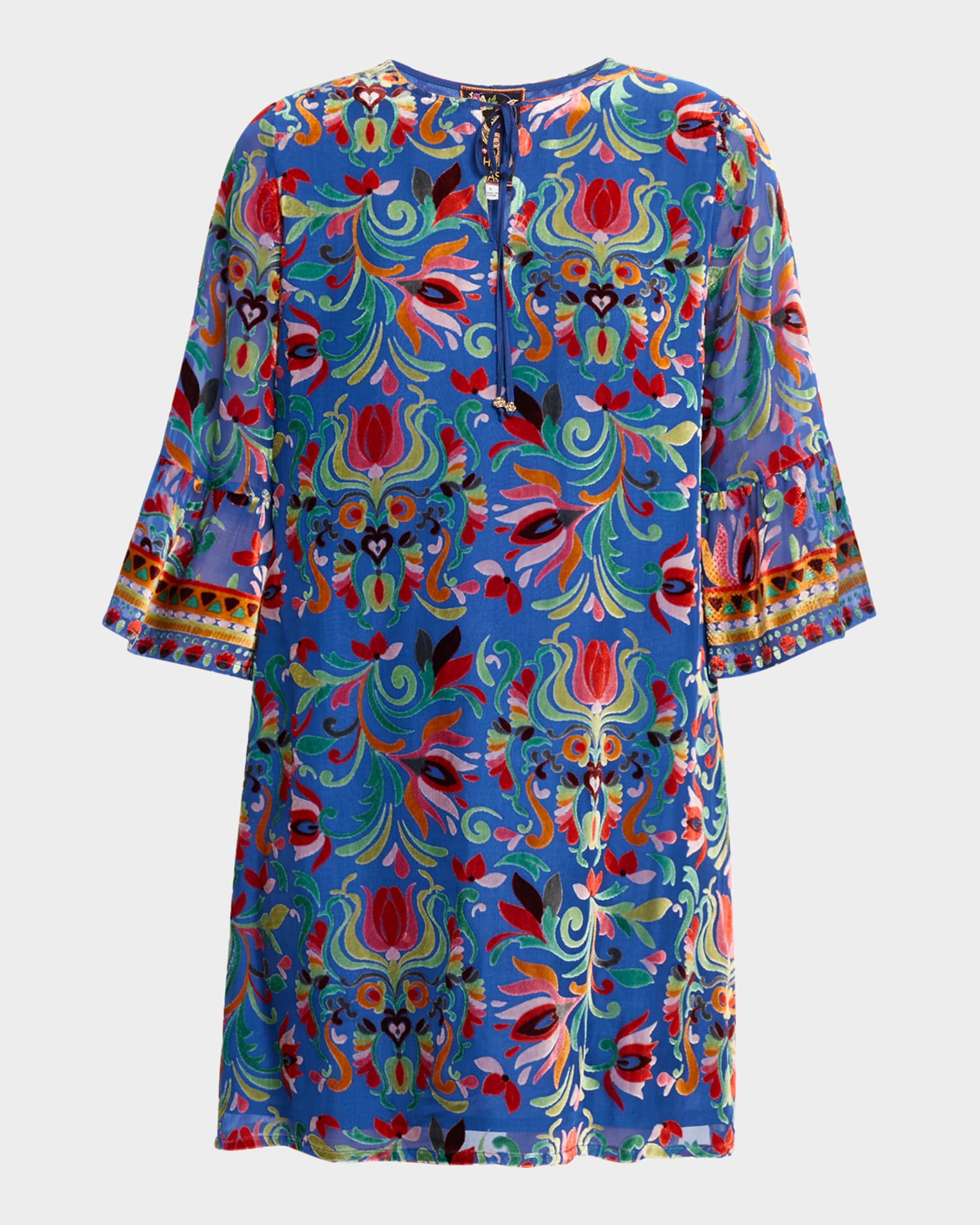 Johnny Was Sofiya Floral Burnout Mini Shift Dress | Neiman Marcus