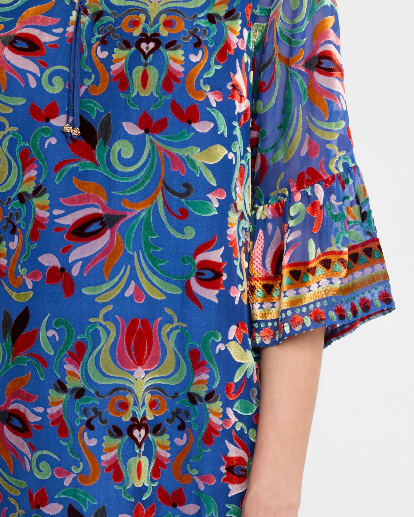 Johnny Was Sofiya Floral Burnout Mini Shift Dress | Neiman Marcus
