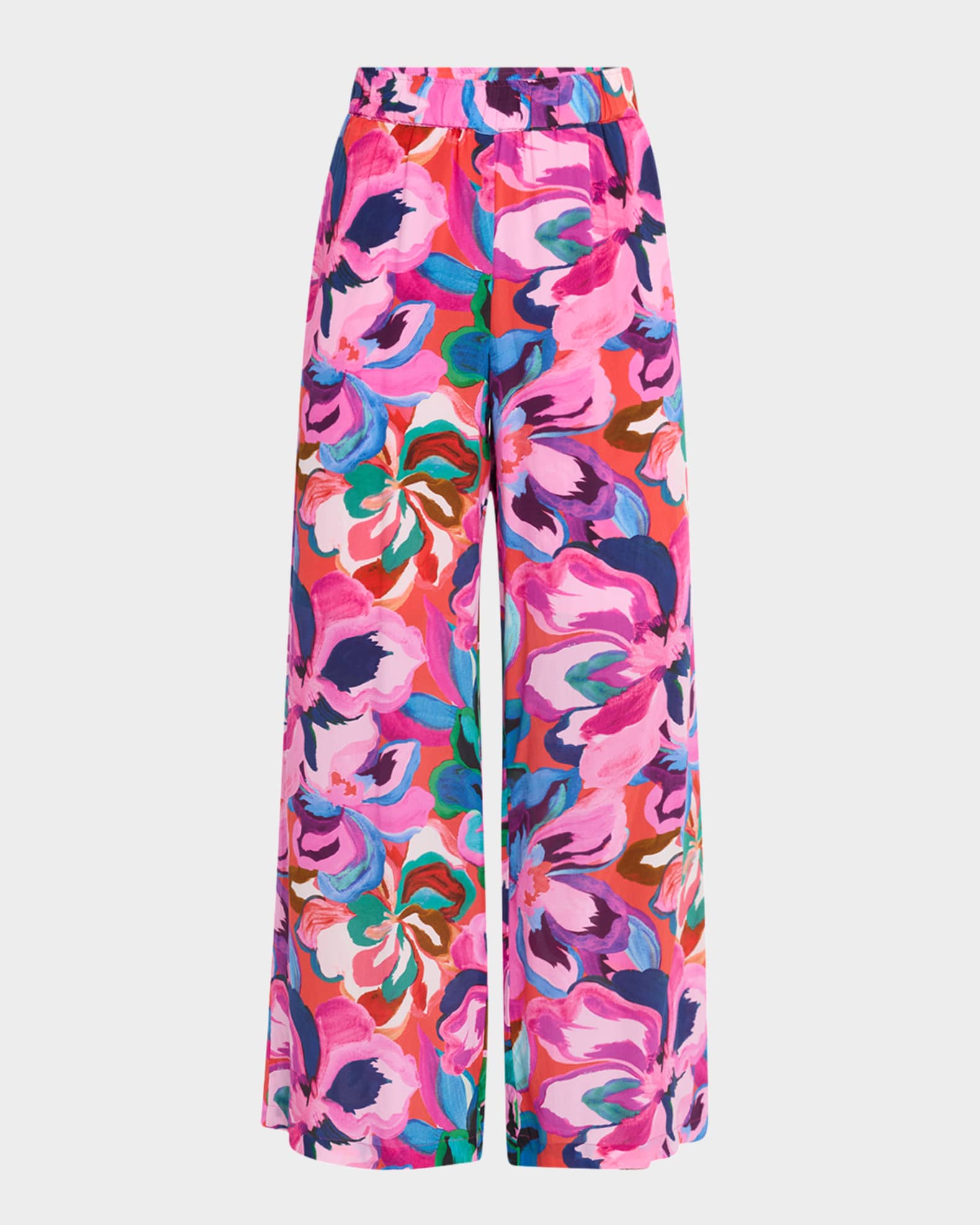 パンツ Anjuna Floral Silk Pants With Wide-Leg Silhouette 0400020057400_DARKNAVYFLORAL?