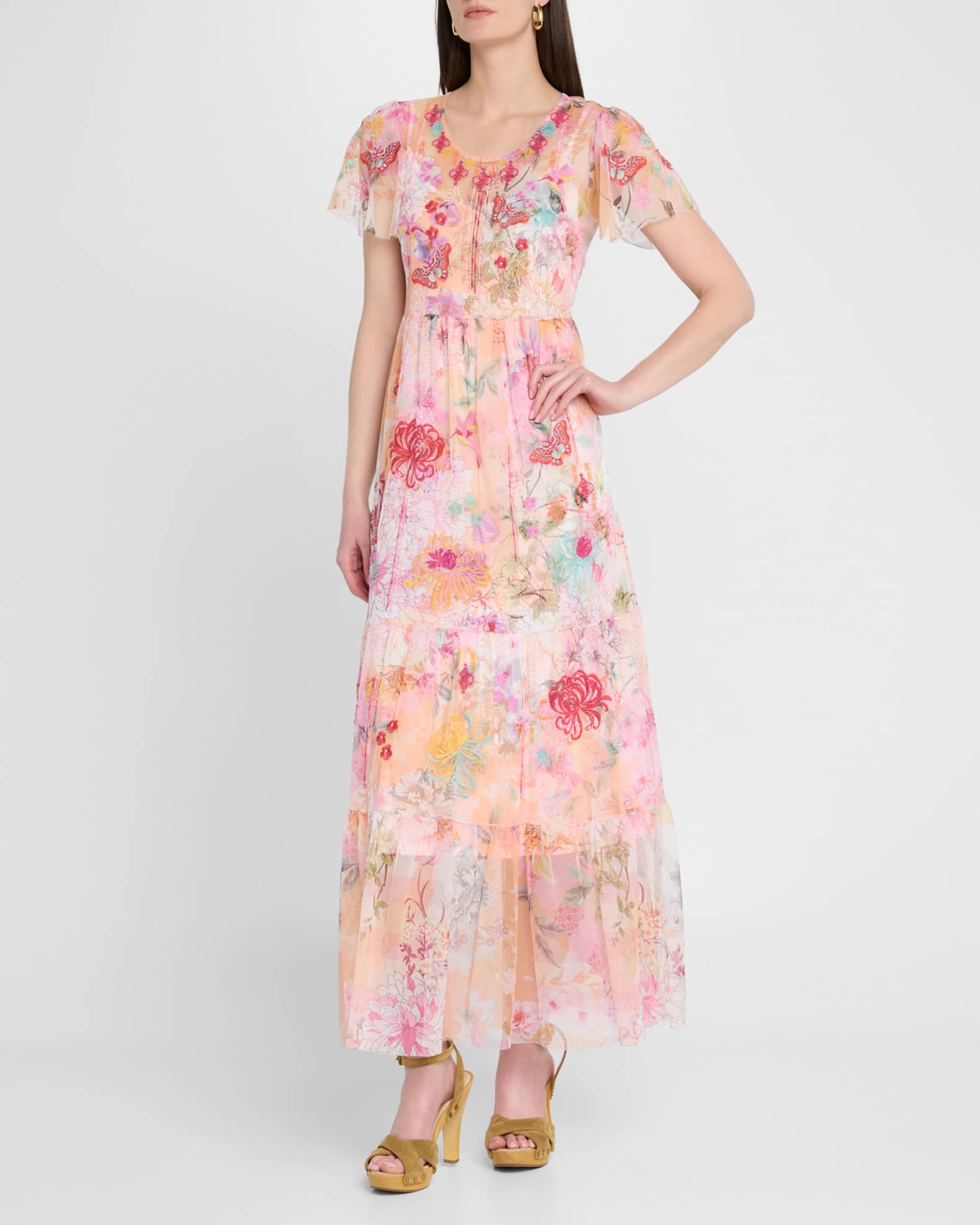 Valentina Floral Tiered Maxi Dress Valentina Floral Tiered Maxi Dress