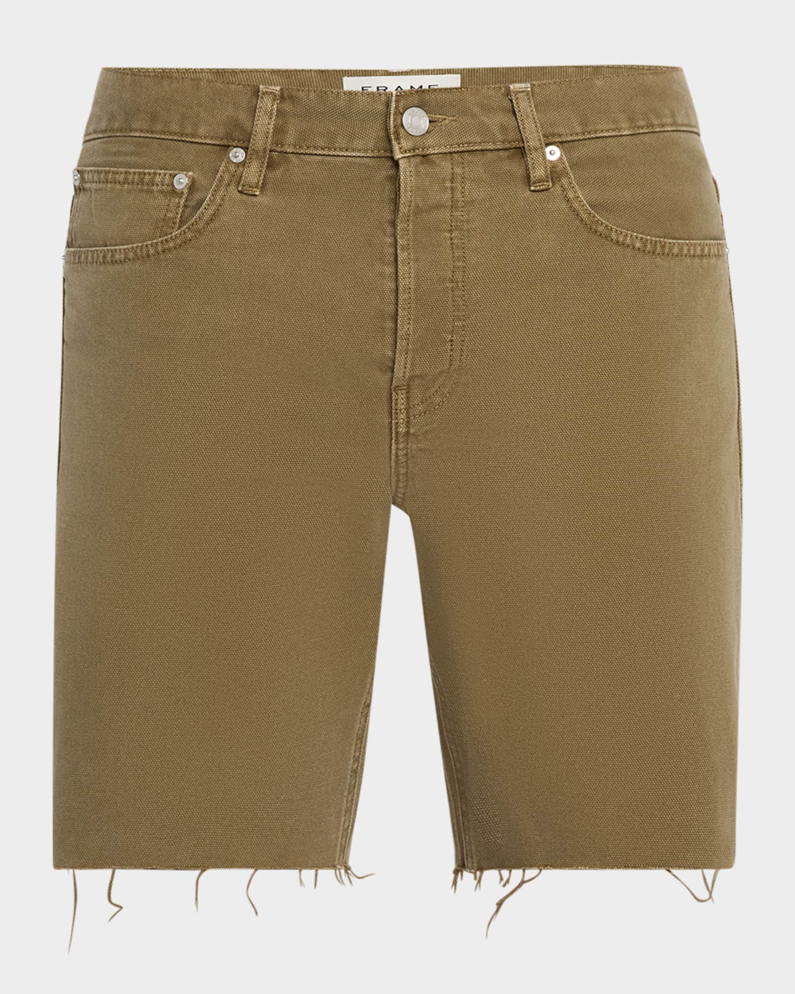 Men's Relaxed Raw Hem Shorts 0
