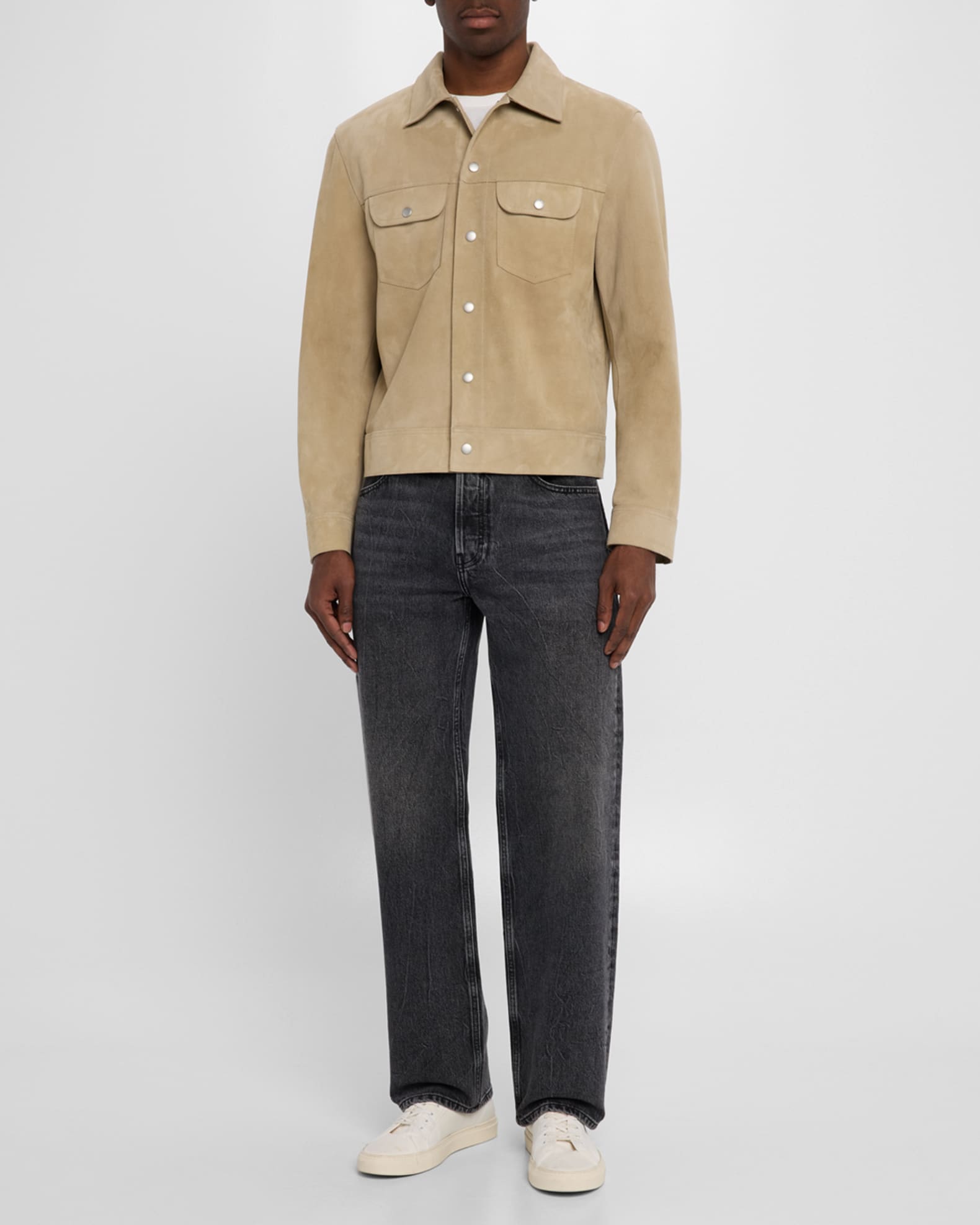 Men's Suede Trucker Jacket 1