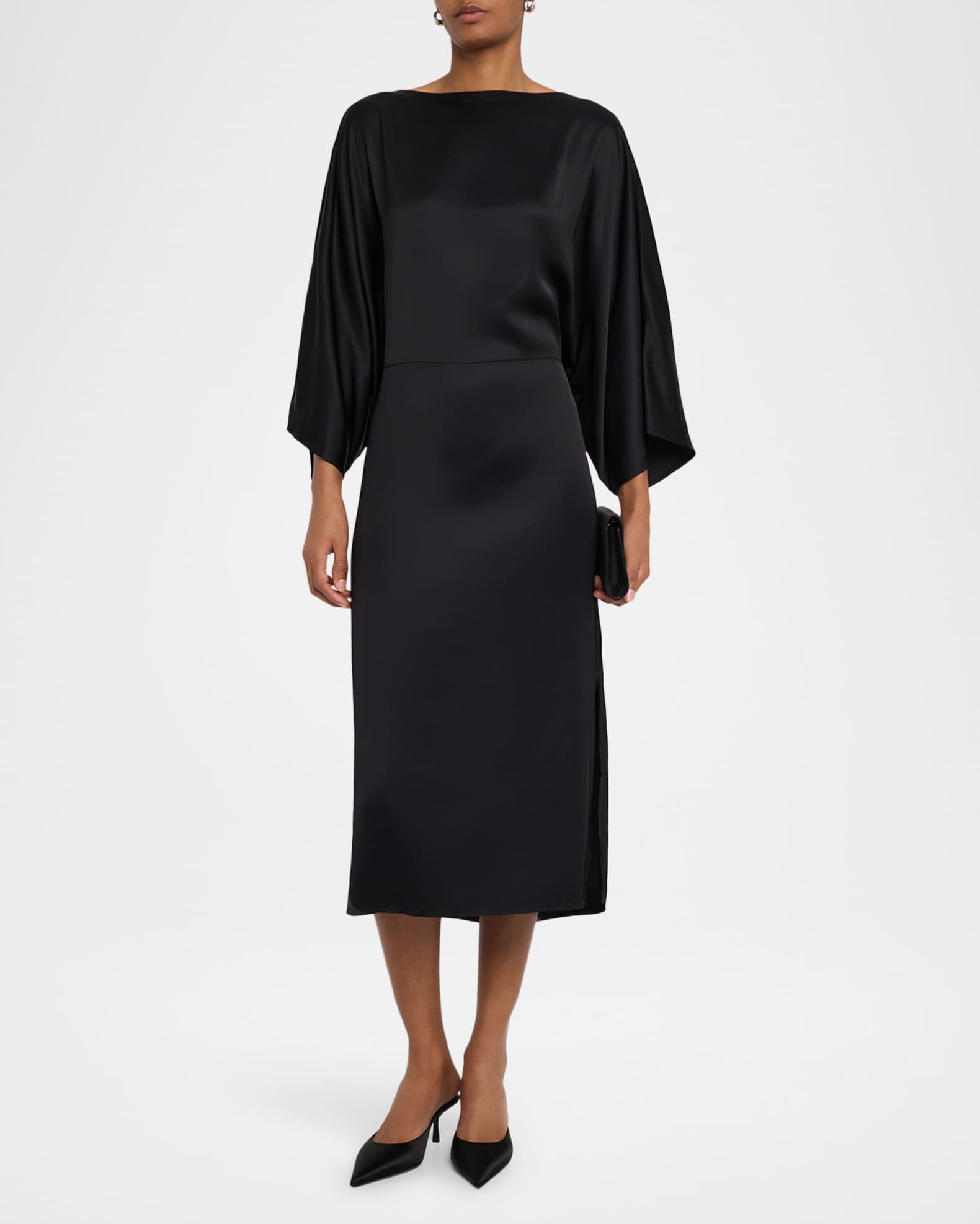 viscose midi dress with sleeves Printed Viscose-Jersey Midi Dress Multicolor
