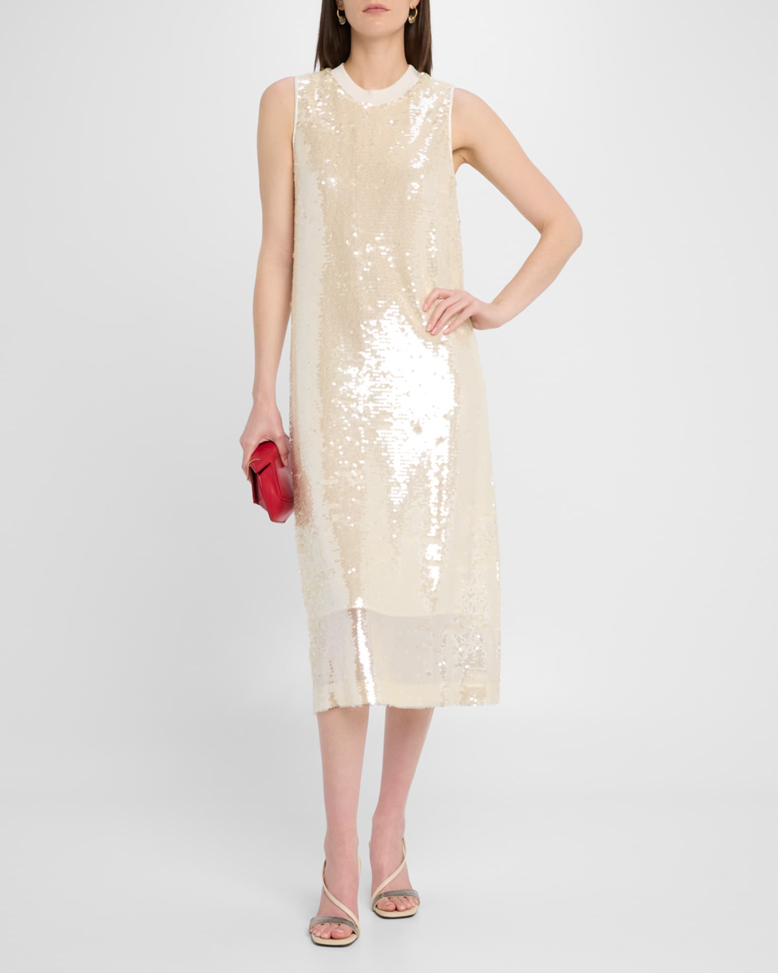 Sleeveless Sequin Midi Dress 1