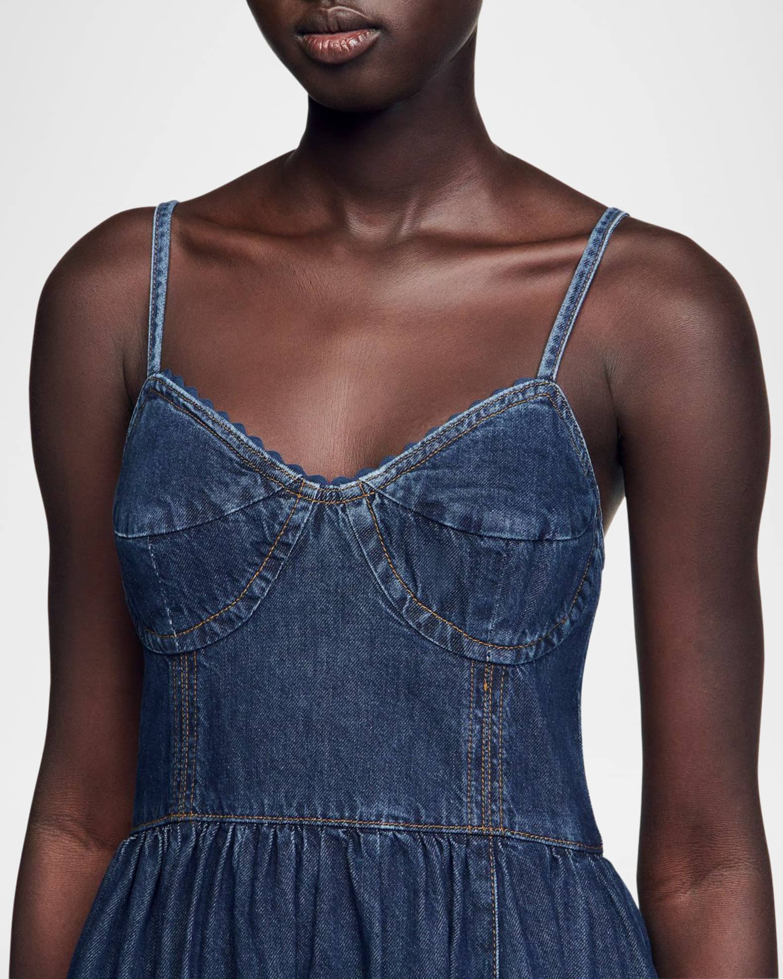 Sandro Sophie Denim Midi Dress | Neiman Marcus
