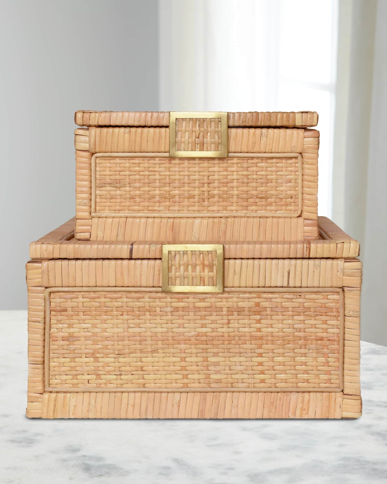 Bruno Rattan Box Collection | Neiman Marcus