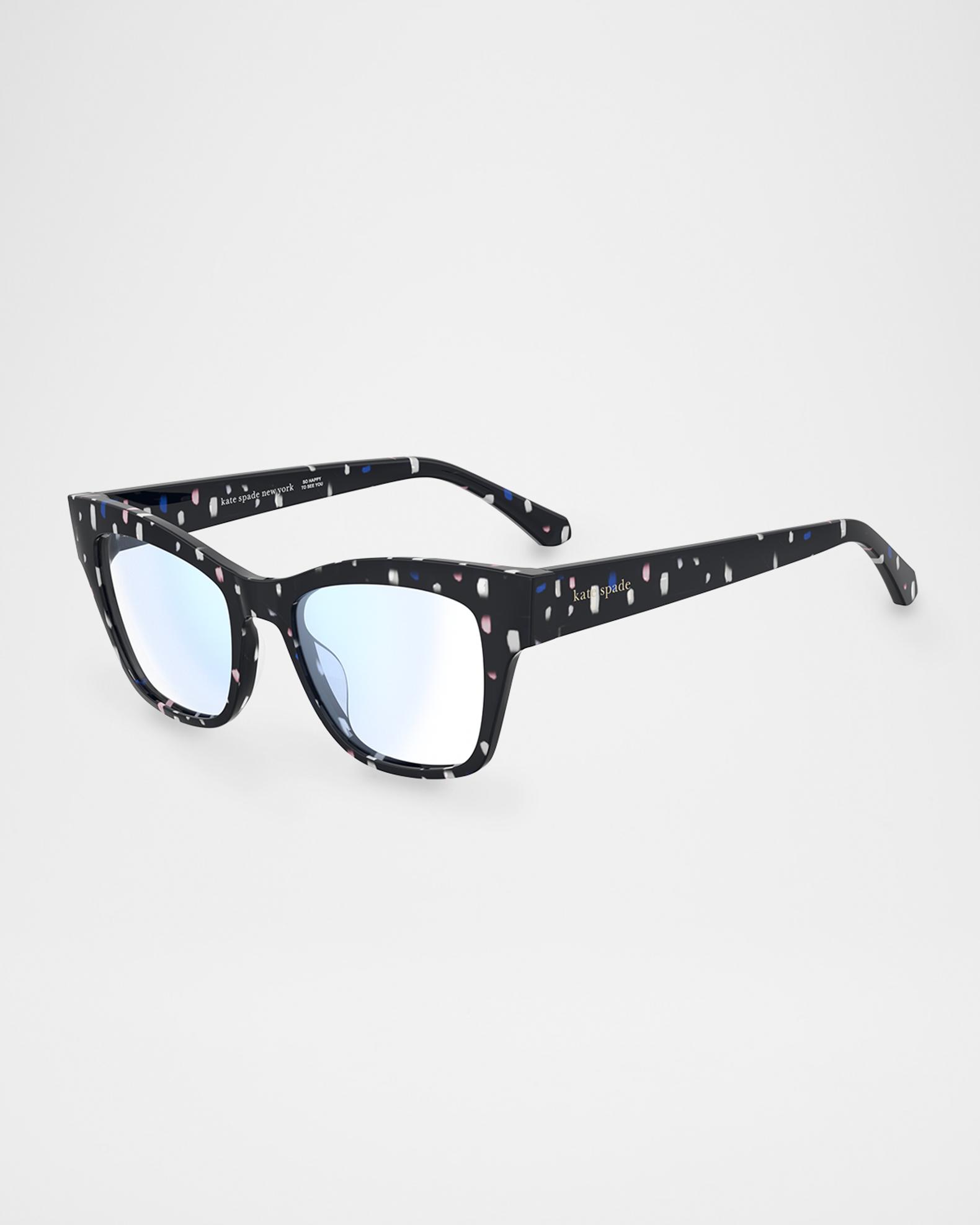 kate spade new york myno cat eye blue block reading glasses 