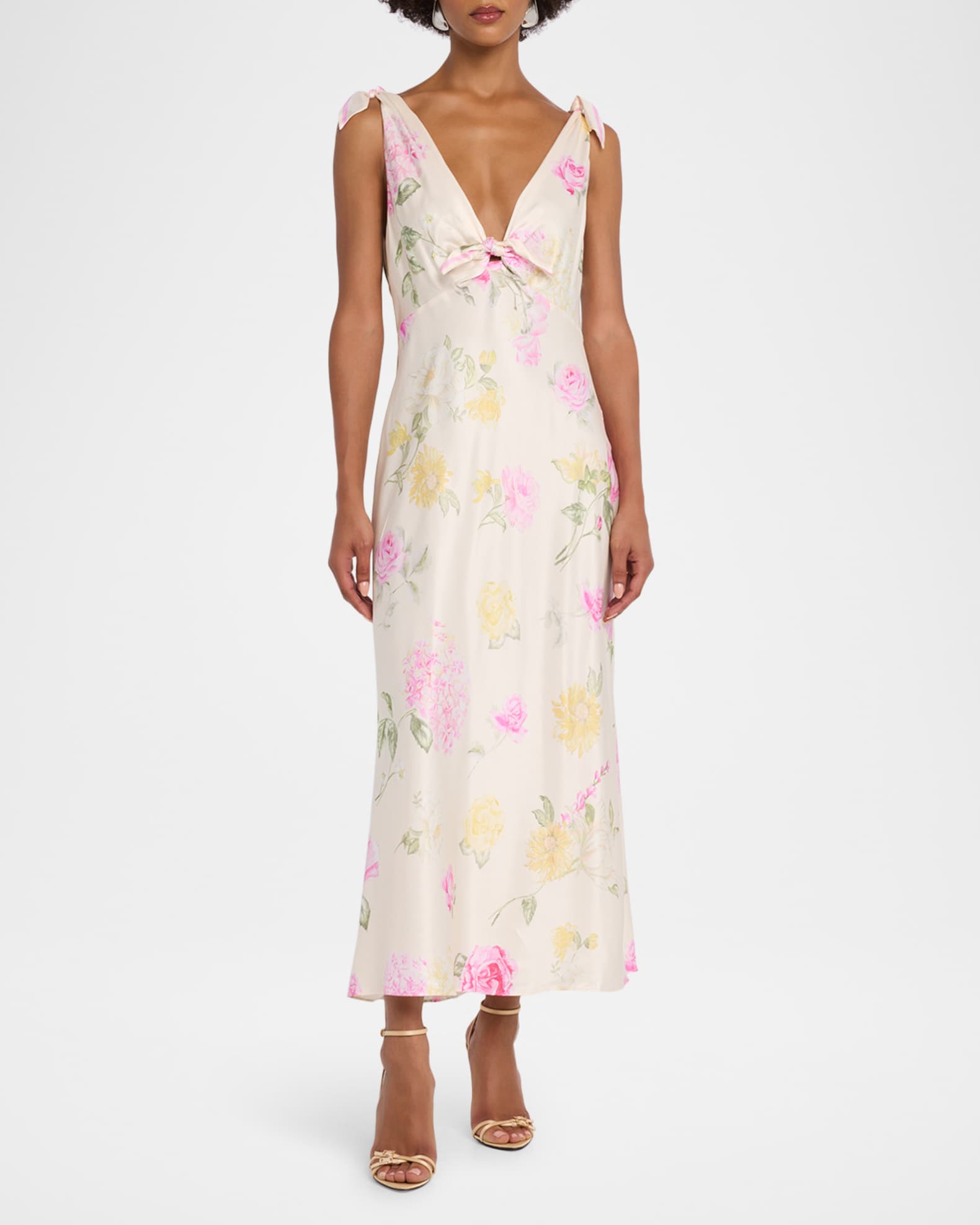 Perri Floral Scarf-Tie Maxi Dress 1
