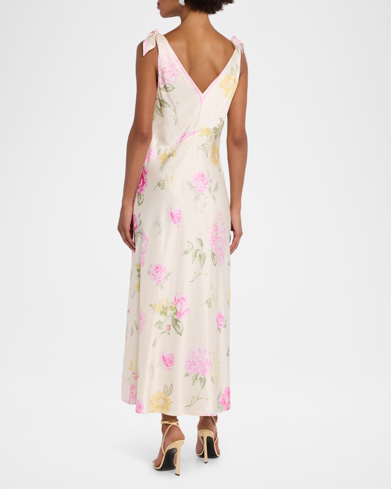 LoveShackFancy Perri Floral Scarf-Tie Maxi Dress | Neiman Marcus