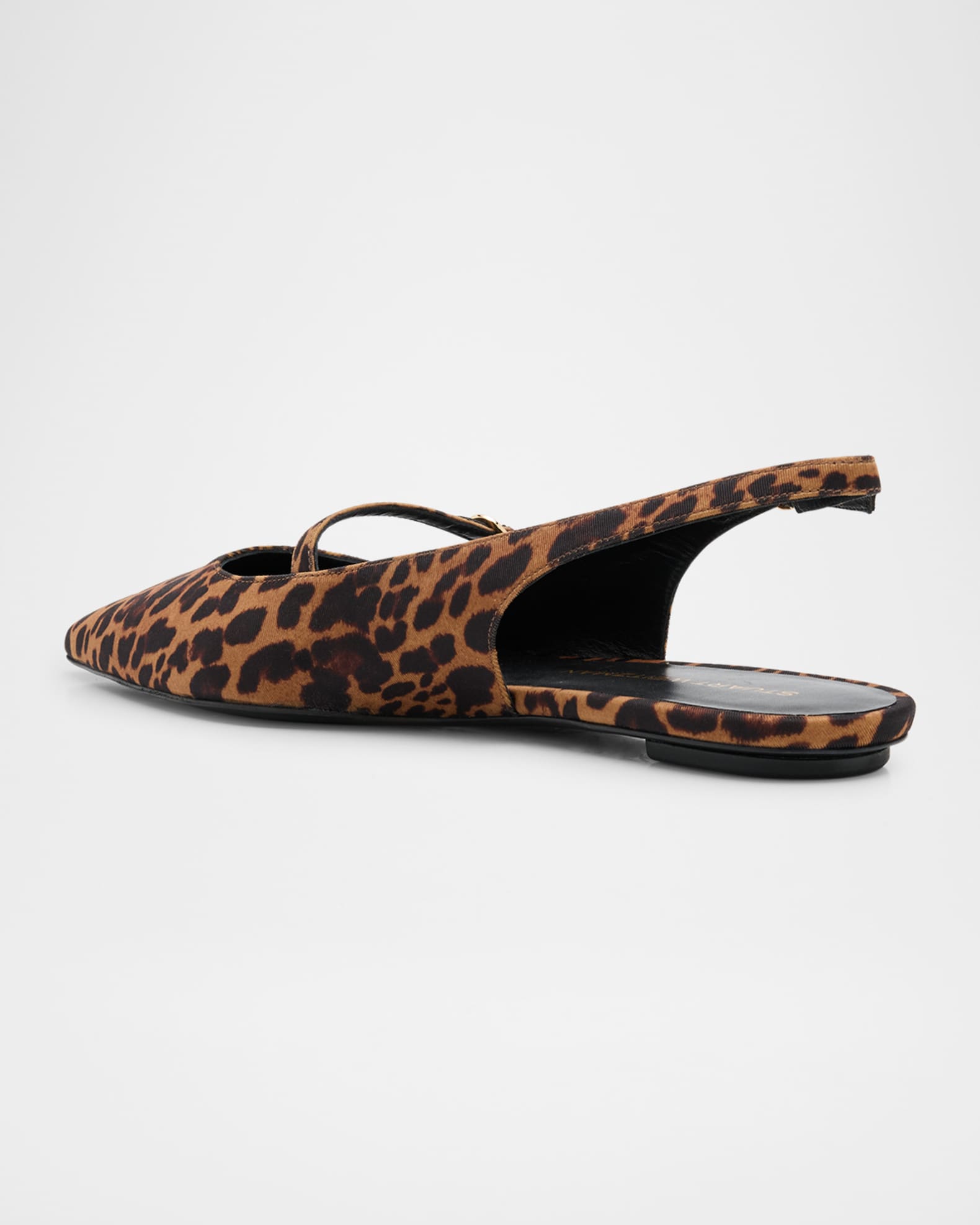 Stuart Weitzman Emilia Leopard Mary Jane Slingback Ballerina