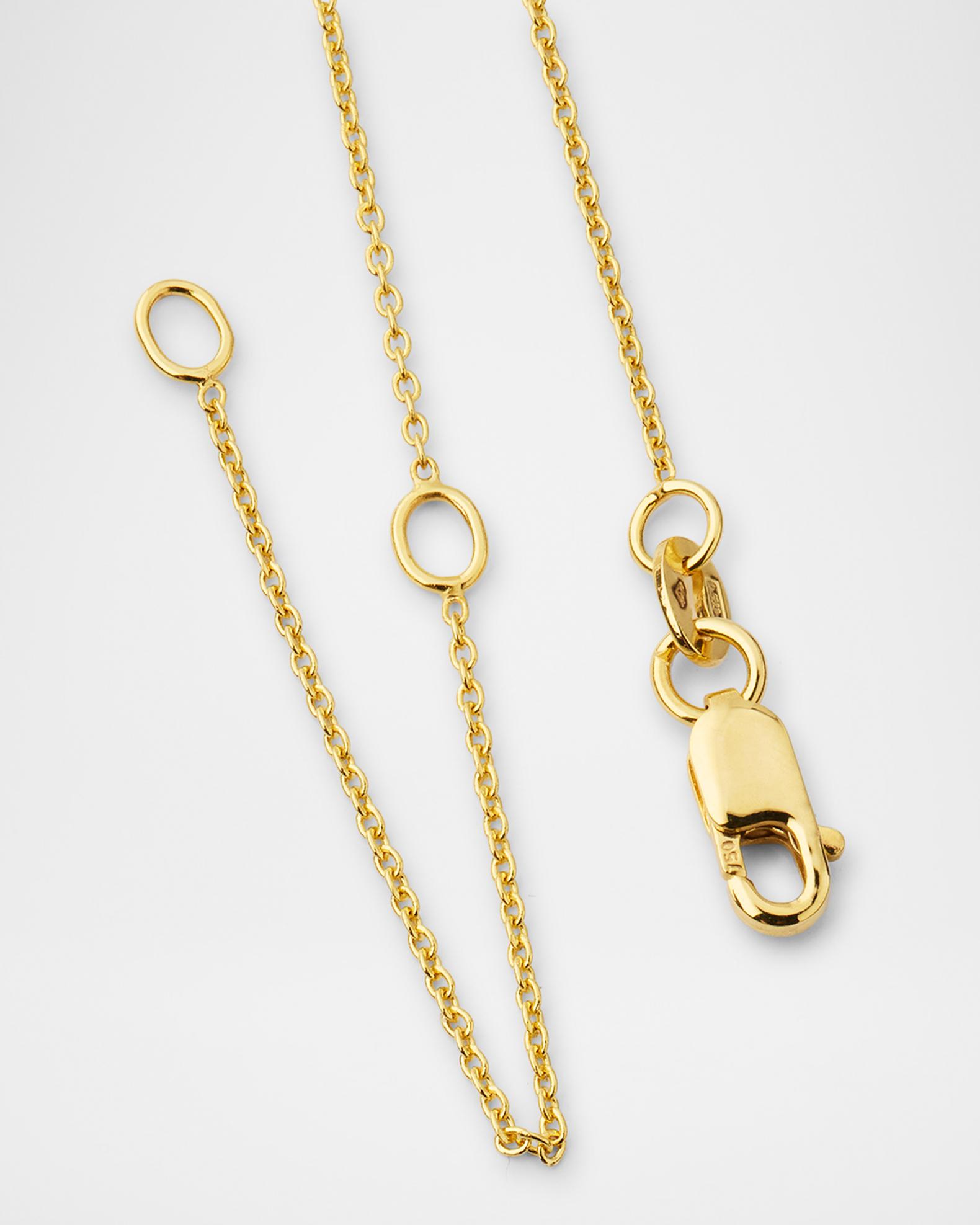 Roberto Coin 18K Yellow Gold Diamond Pickleball Paddle Pendant Necklace ...
