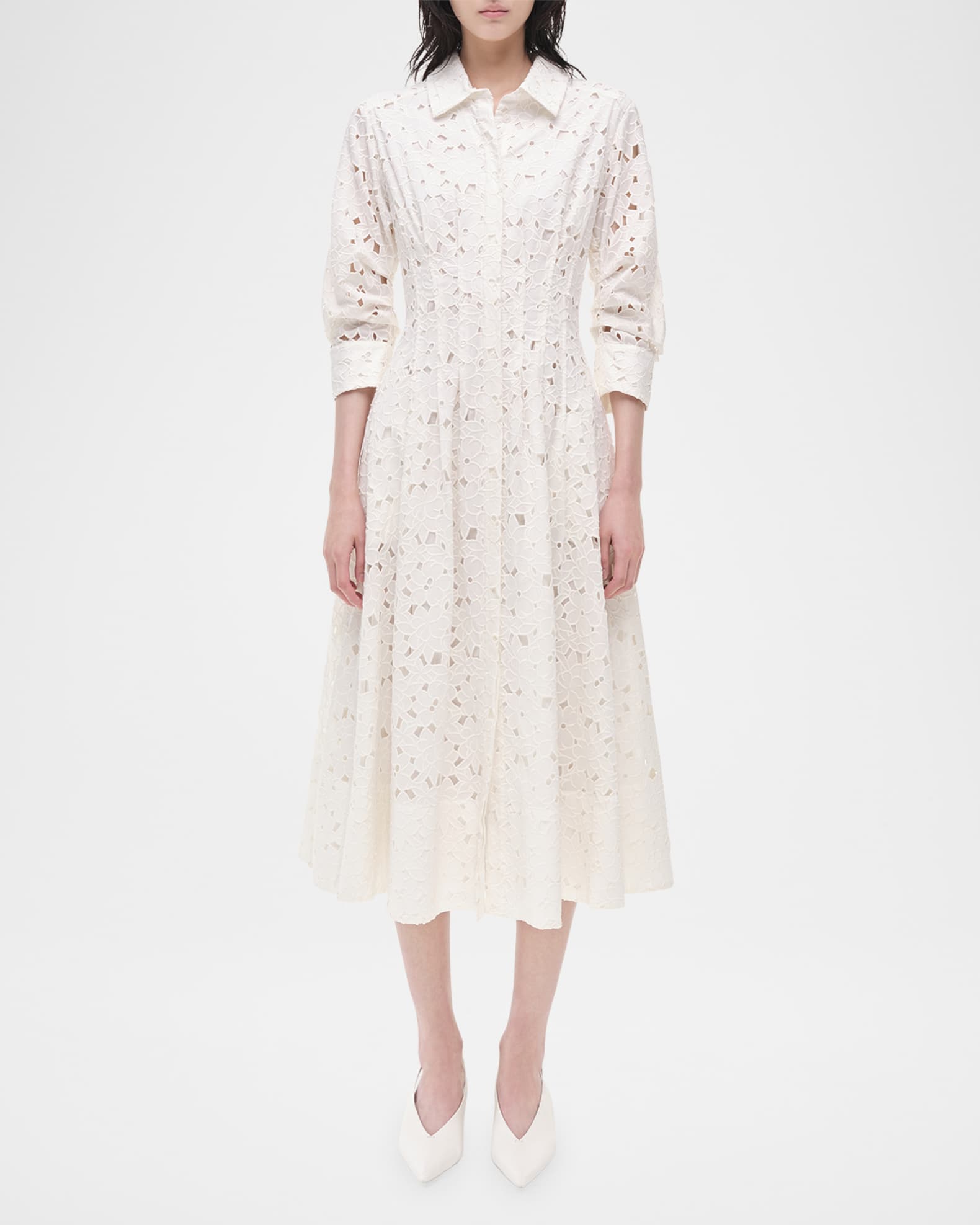 Jazz Embroidered Midi Shirtdress 1