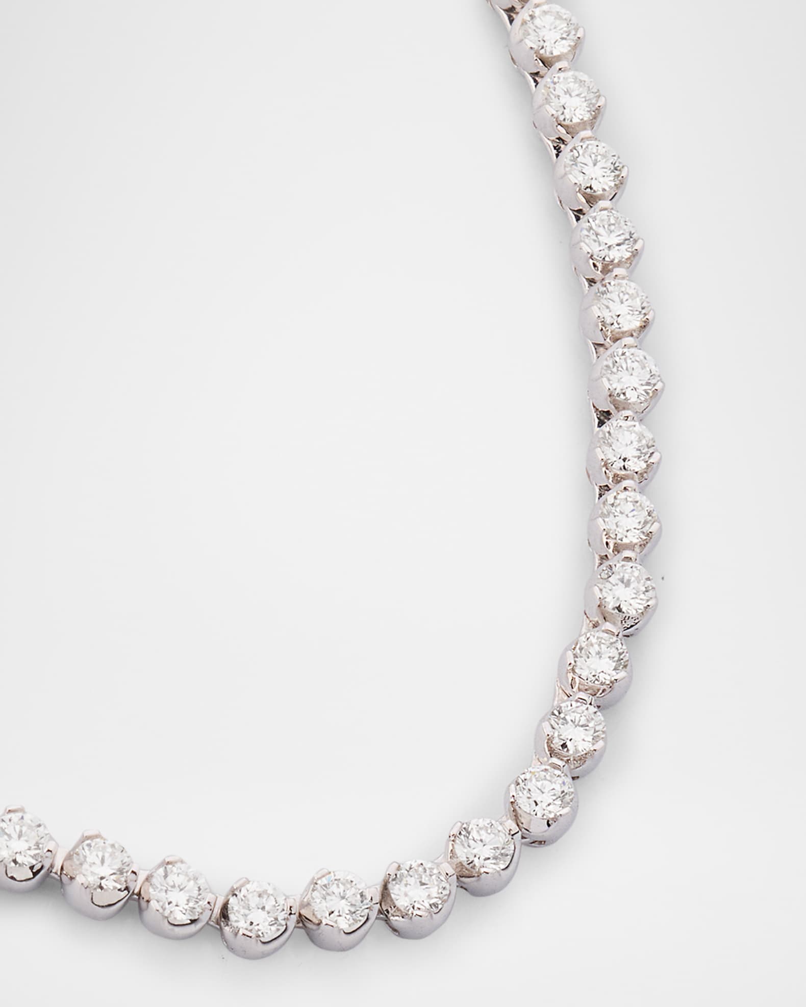 18K White Gold Diamond Tennis Necklace 1