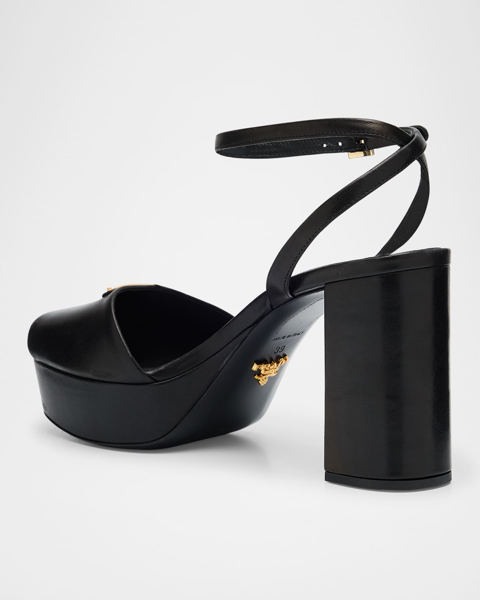 PRADA ストラップパンプス Prada - Black Suede Block Heel Fringe Loafer, 55mm
